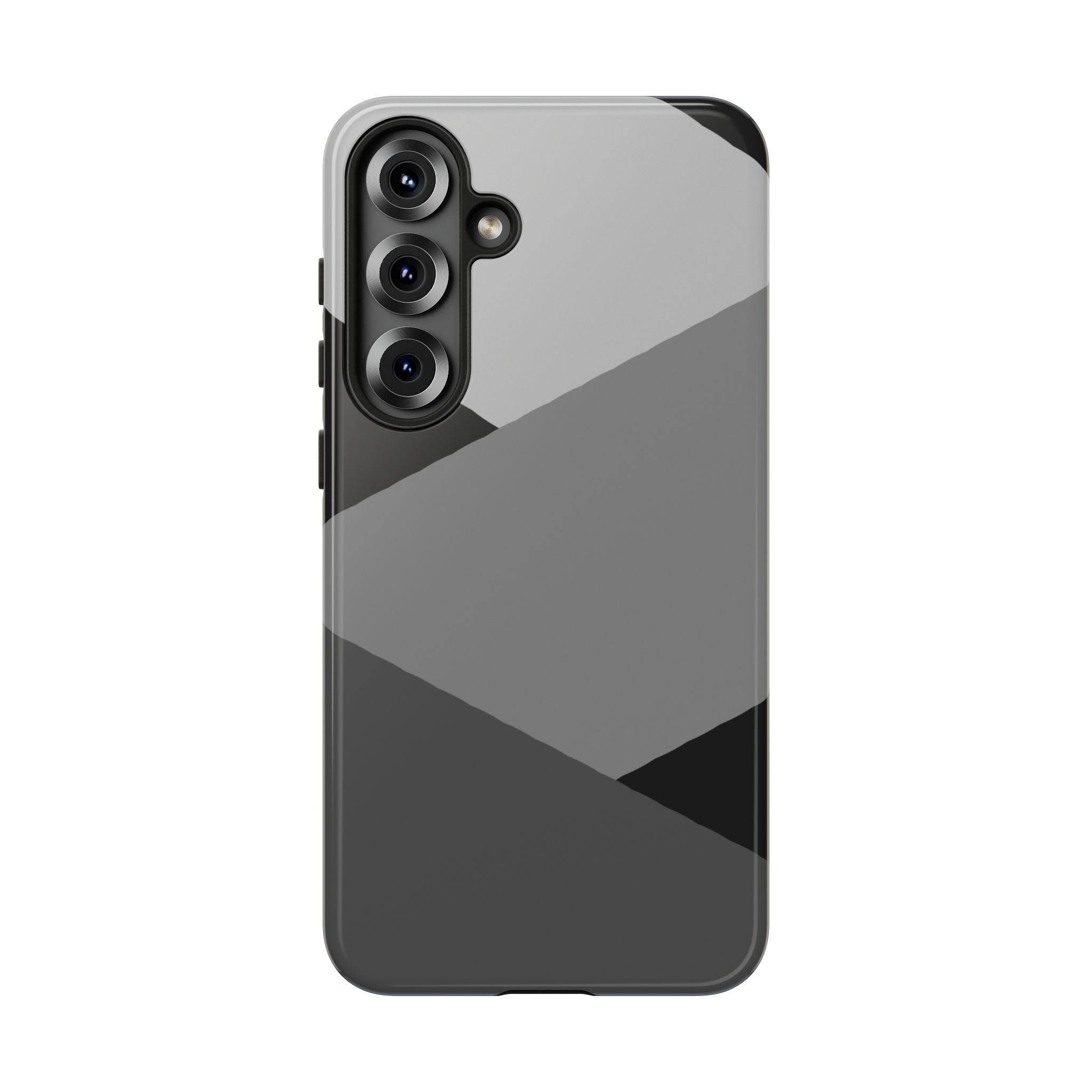 Geometric Gray Tough Phone Case — Protective iPhone Cover with Modern Minimalist Design