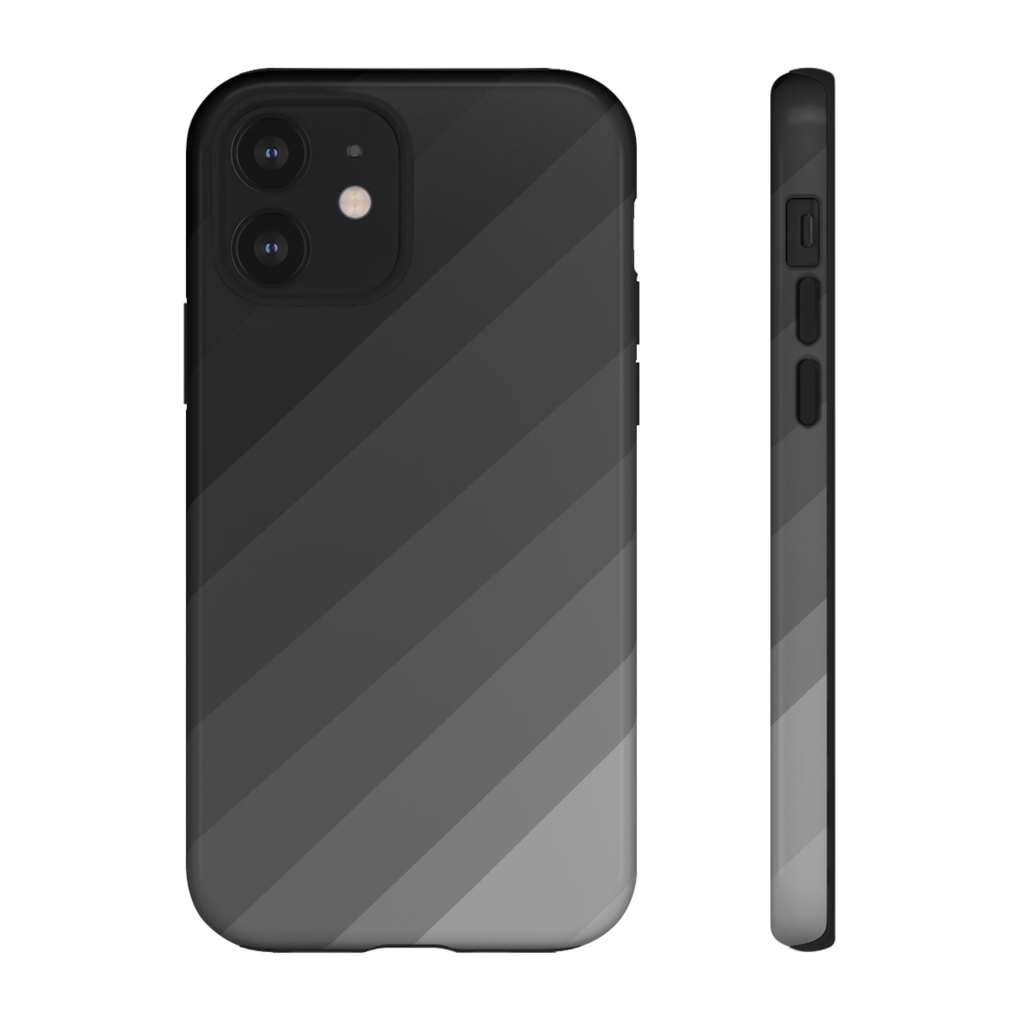 Monochrome Diagonal Stripes Phone Case