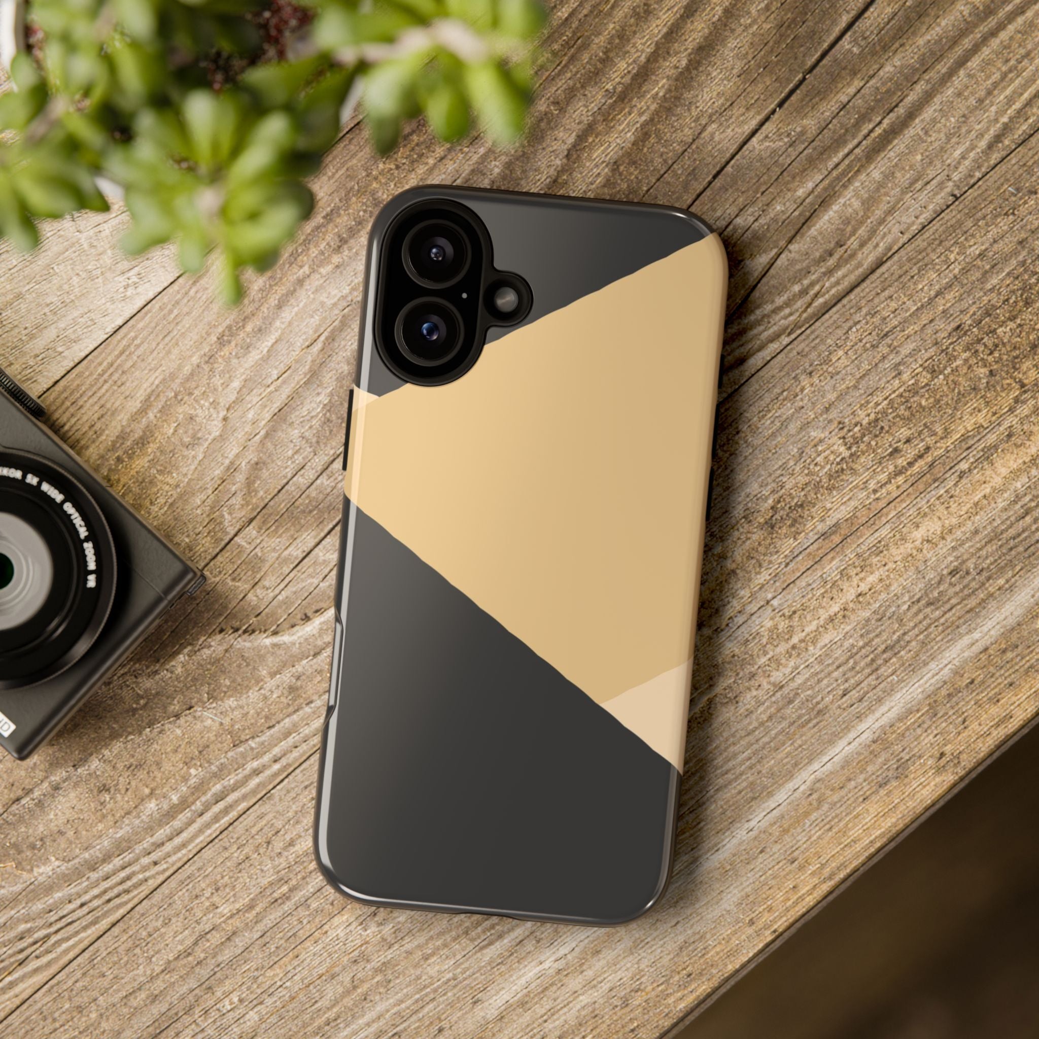 Geometric Beige Triangle Phone Case | Tough Protective Case