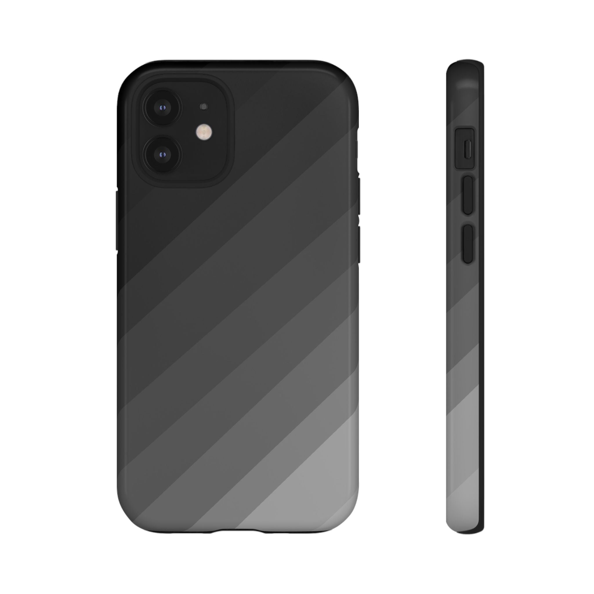 Monochrome Diagonal Stripes Phone Case