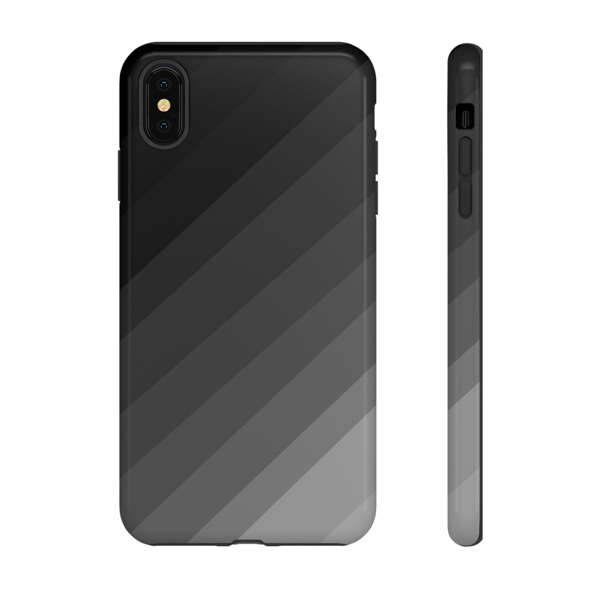 Monochrome Diagonal Stripes Phone Case