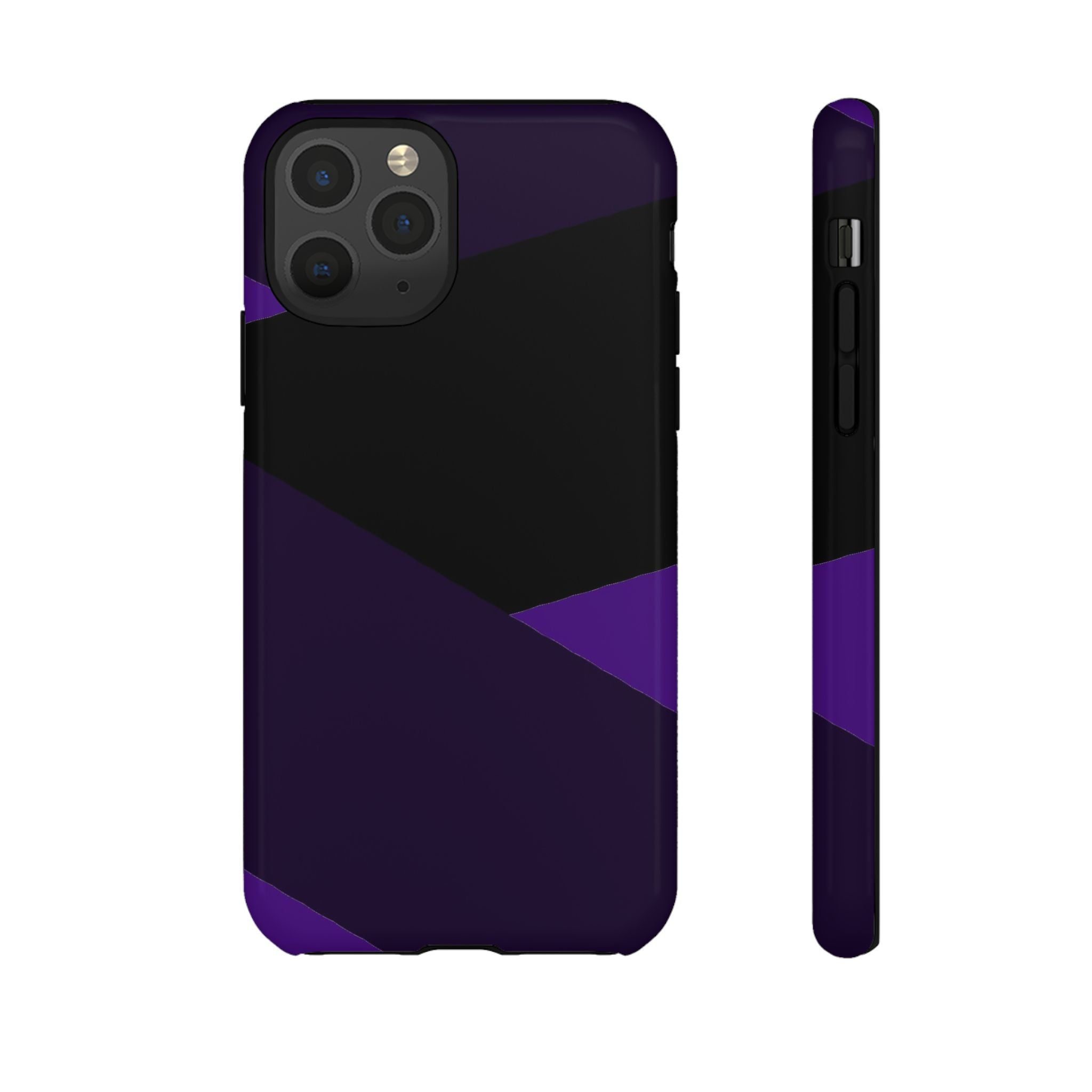 Purple Geometric Tough Phone Case — Slim Protective iPhone Cover