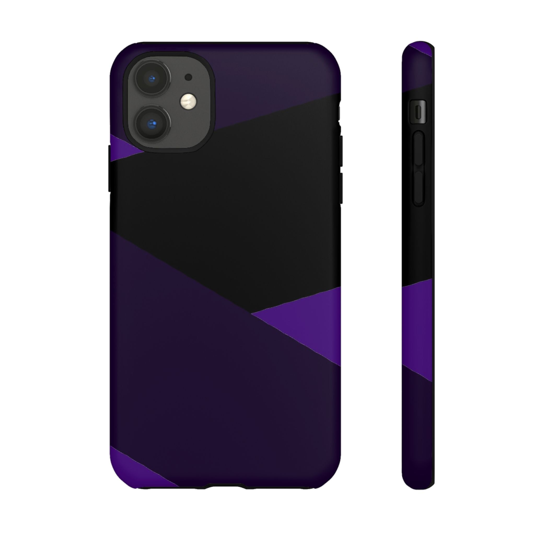 Purple Geometric Tough Phone Case — Slim Protective iPhone Cover