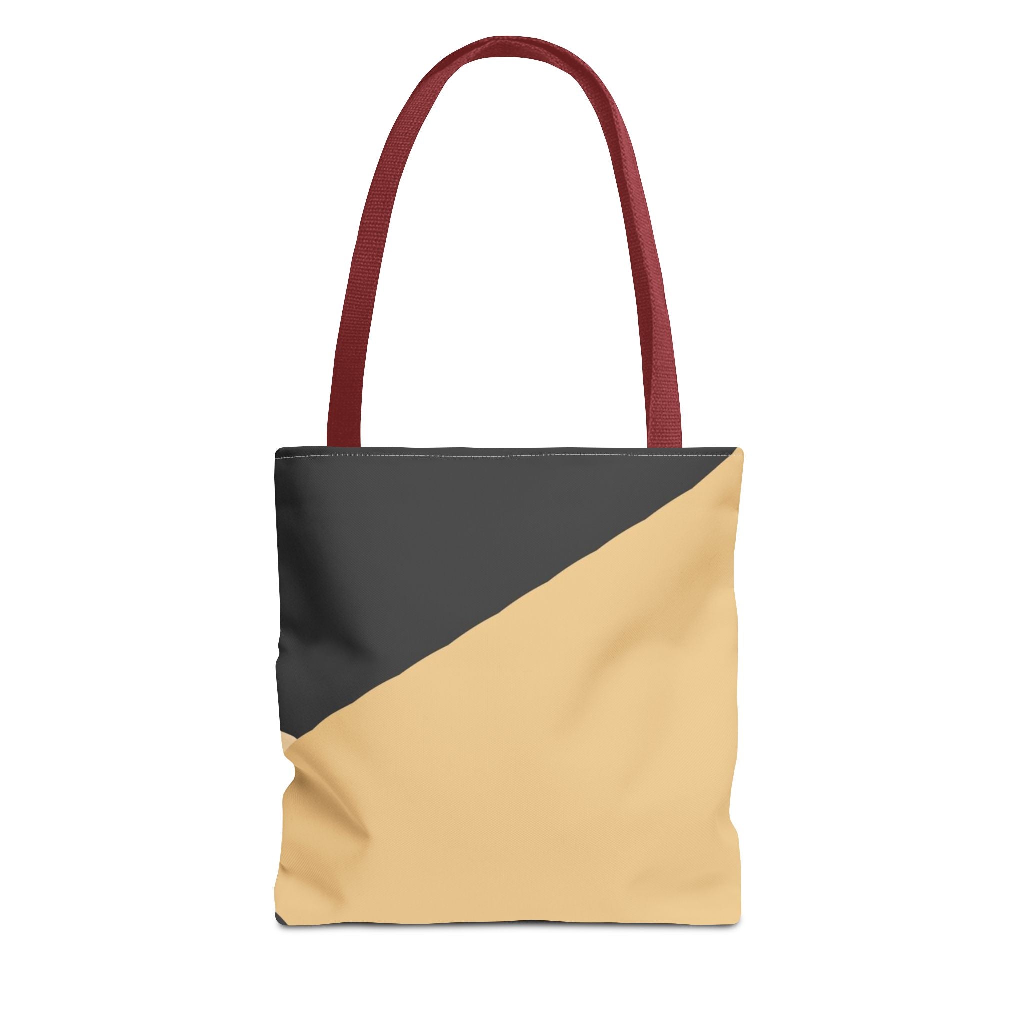 Diagonal Two-Tone Minimalist Tote Bag | Neutral Colorblock Tote