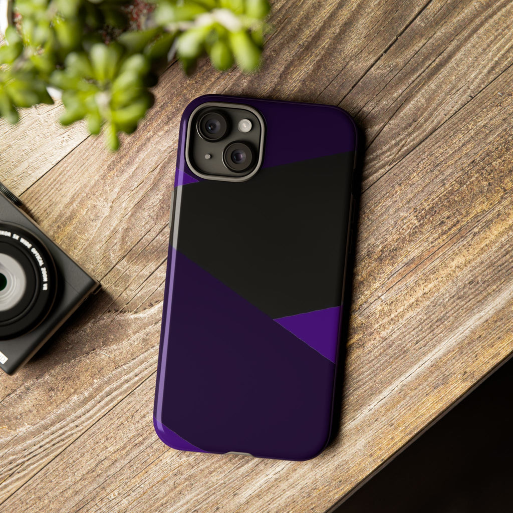 Purple Geometric Tough Phone Case — Slim Protective iPhone Cover