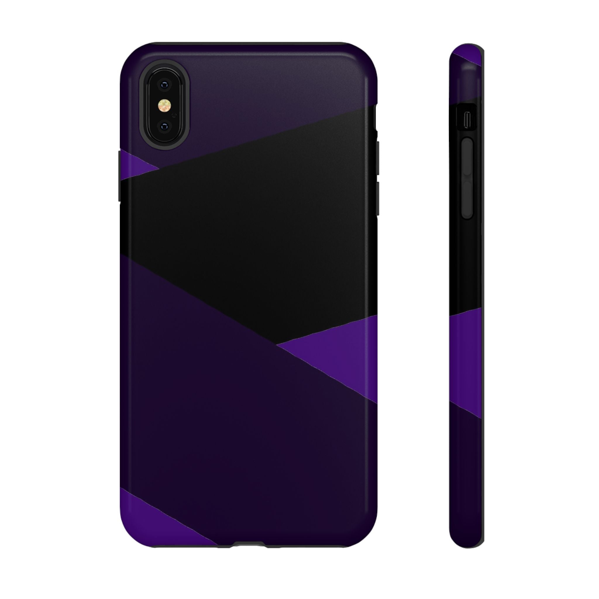 Purple Geometric Tough Phone Case — Slim Protective iPhone Cover