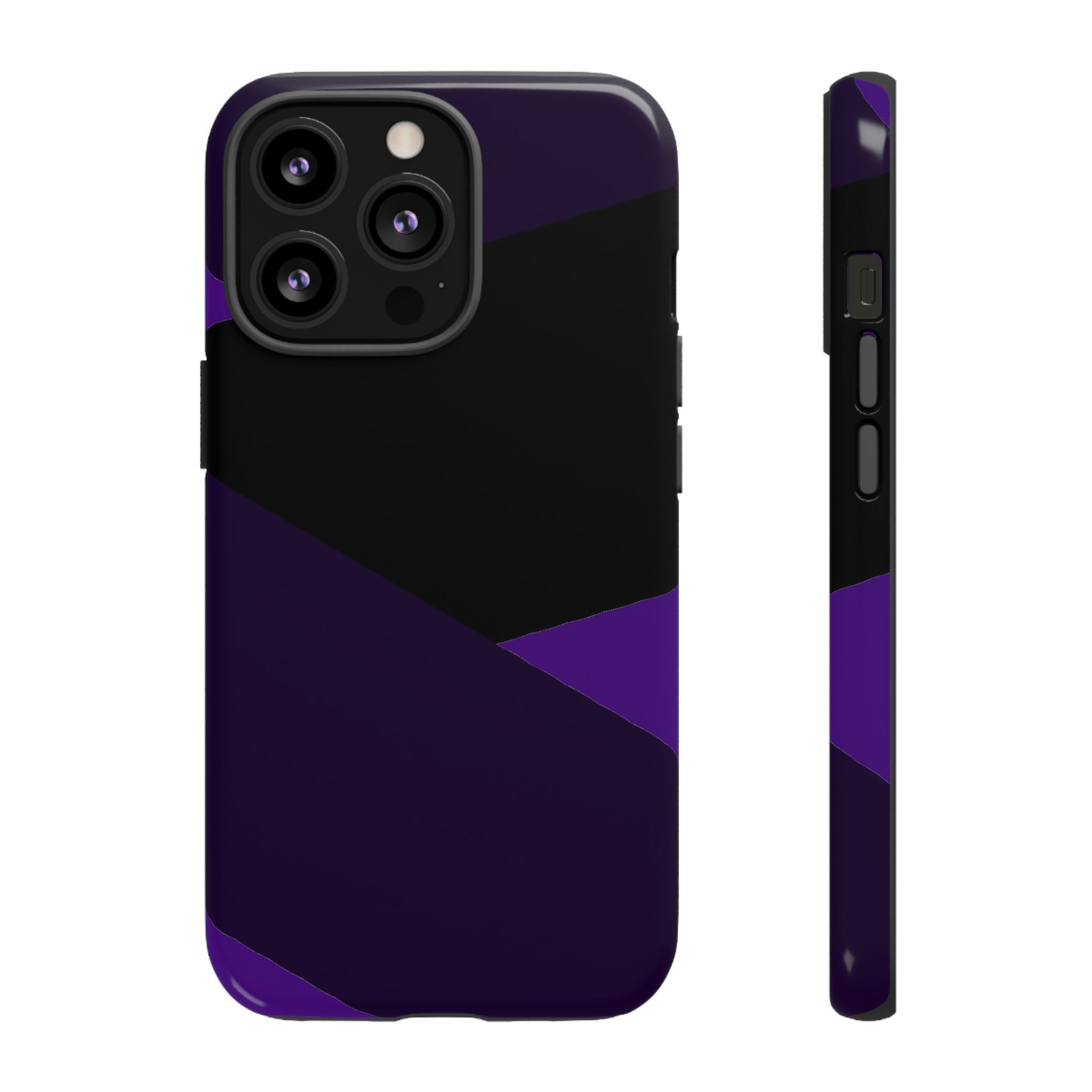 Purple Geometric Tough Phone Case — Slim Protective iPhone Cover