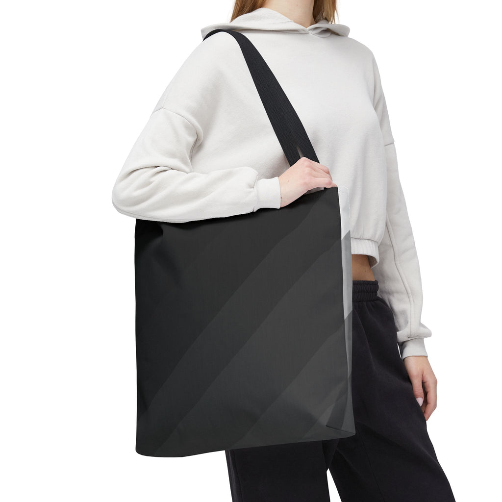 Diagonal Gray Stripes Tote Bag | All-Over Print