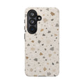 Terrazzo Pattern Tough Phone Case — Neutral Stone Speckle iPhone Cover