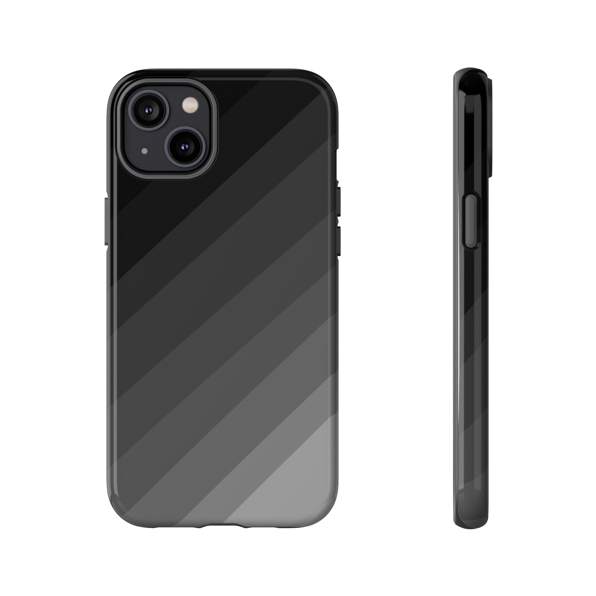Monochrome Diagonal Stripes Phone Case