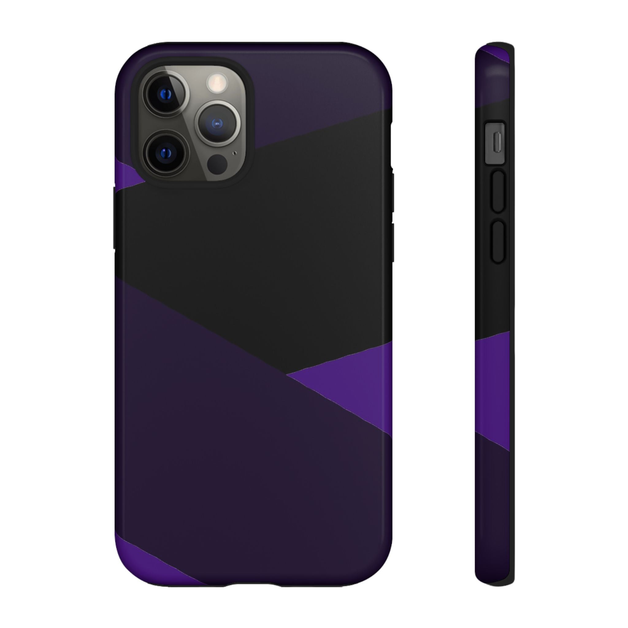 Purple Geometric Tough Phone Case — Slim Protective iPhone Cover