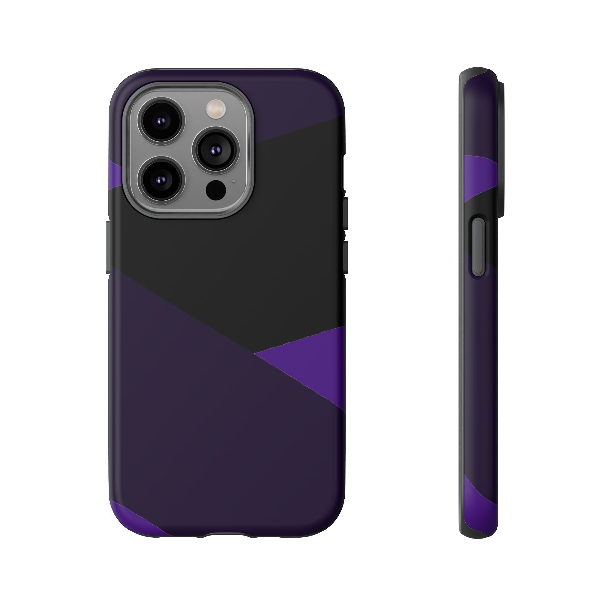 Purple Geometric Tough Phone Case — Slim Protective iPhone Cover
