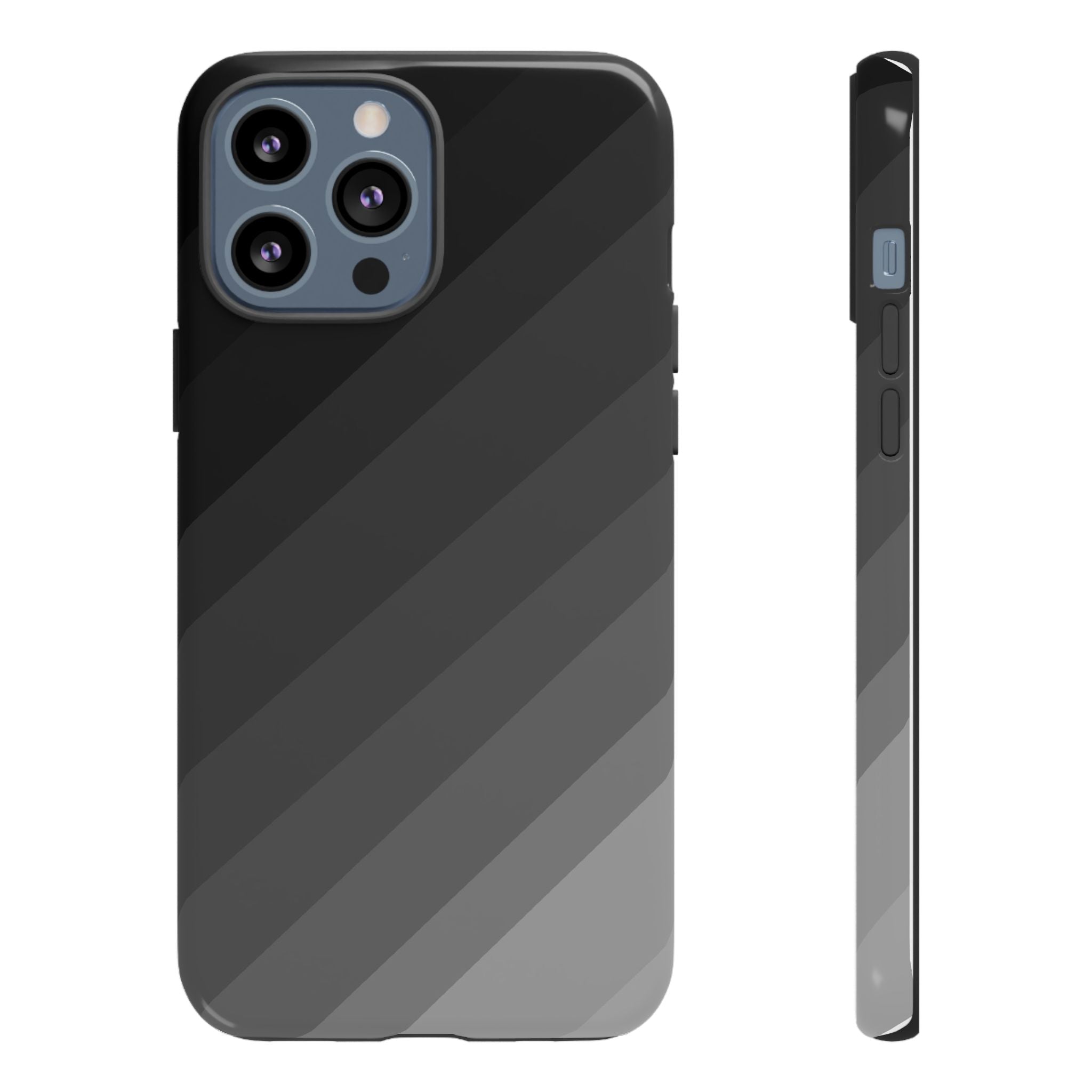 Monochrome Diagonal Stripes Phone Case