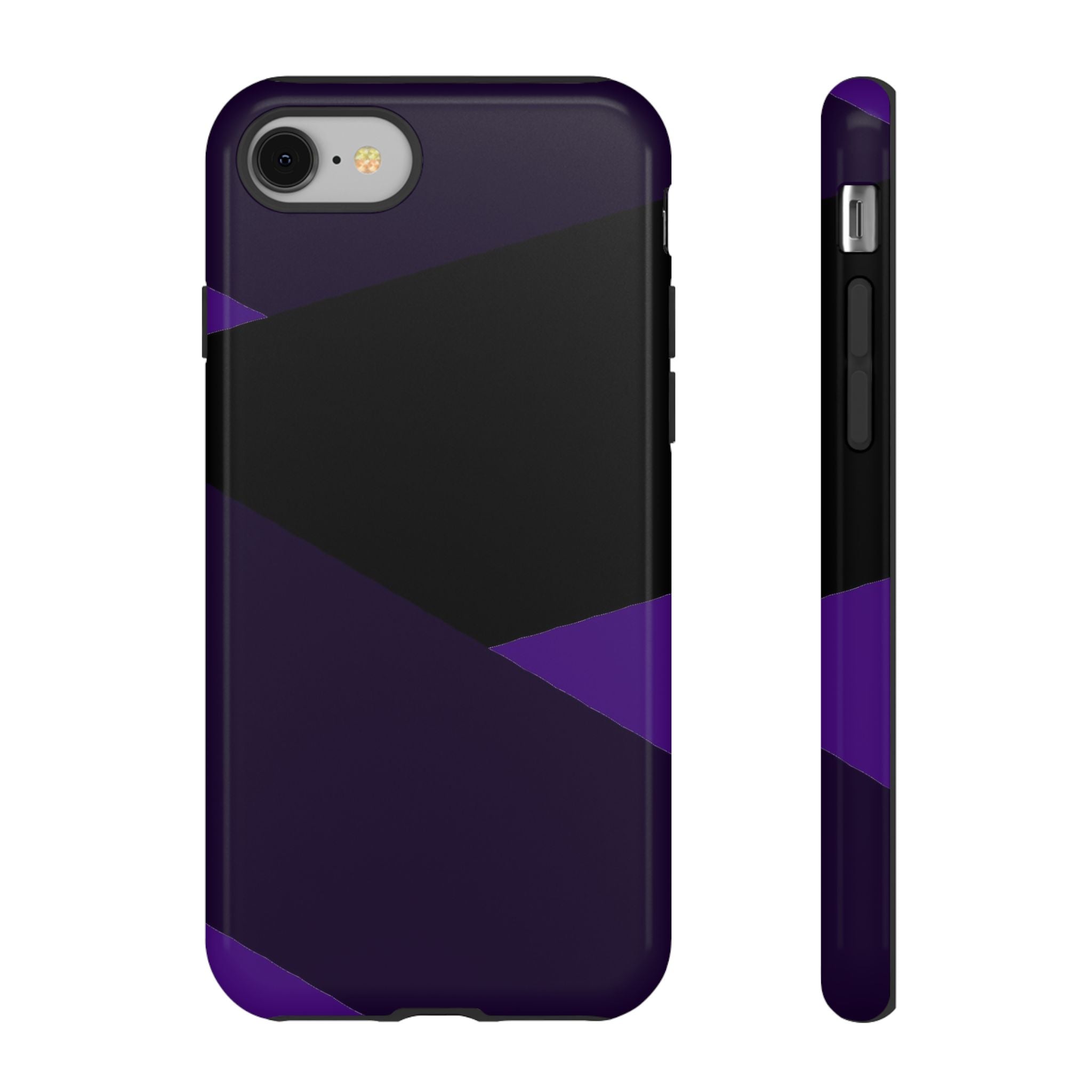 Purple Geometric Tough Phone Case — Slim Protective iPhone Cover