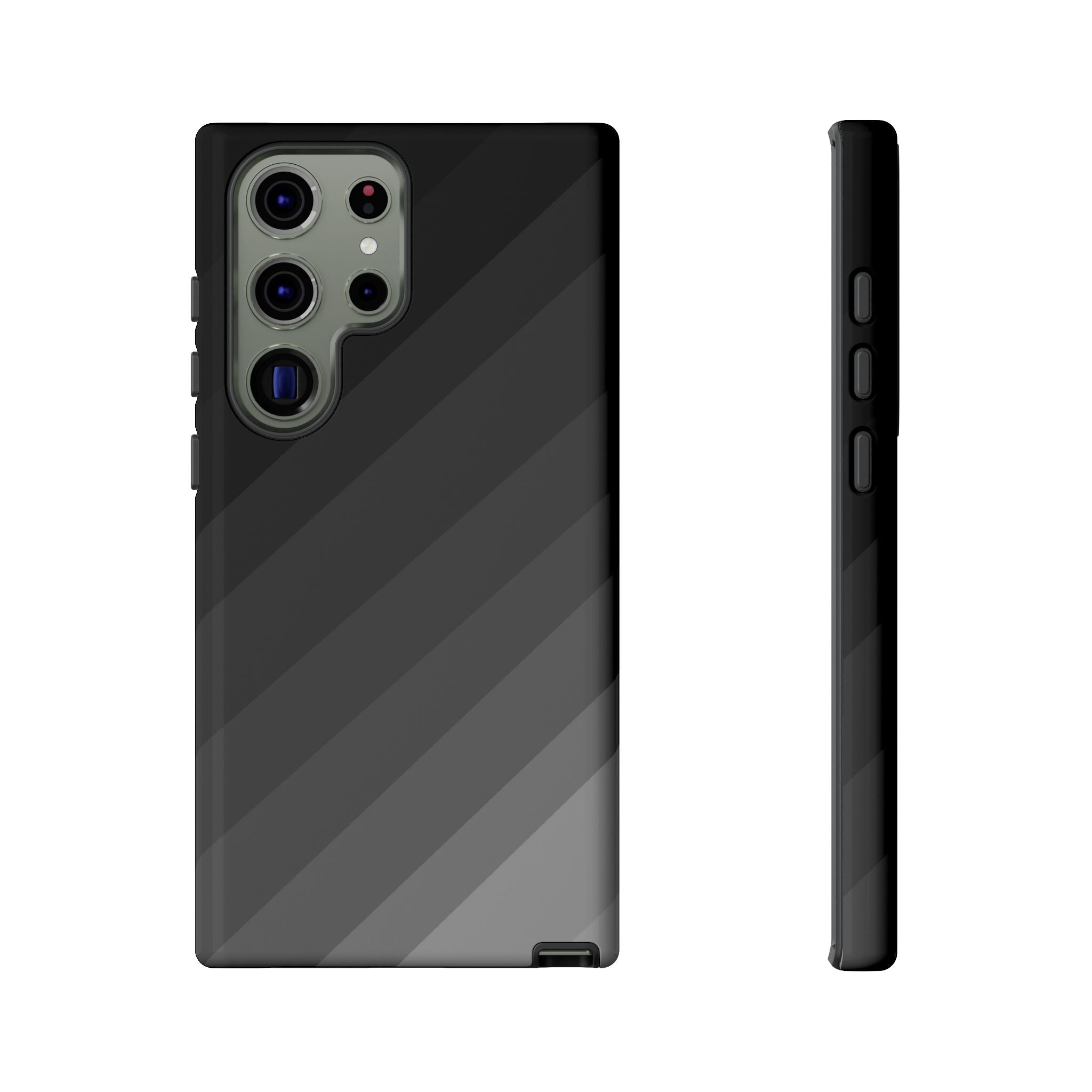 Monochrome Diagonal Stripes Phone Case