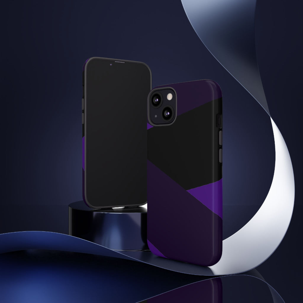 Purple Geometric Tough Phone Case — Slim Protective iPhone Cover