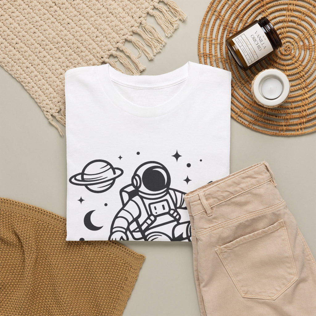 Astronaut Space Tee — Minimal Floating Astronaut Graphic T-Shirt