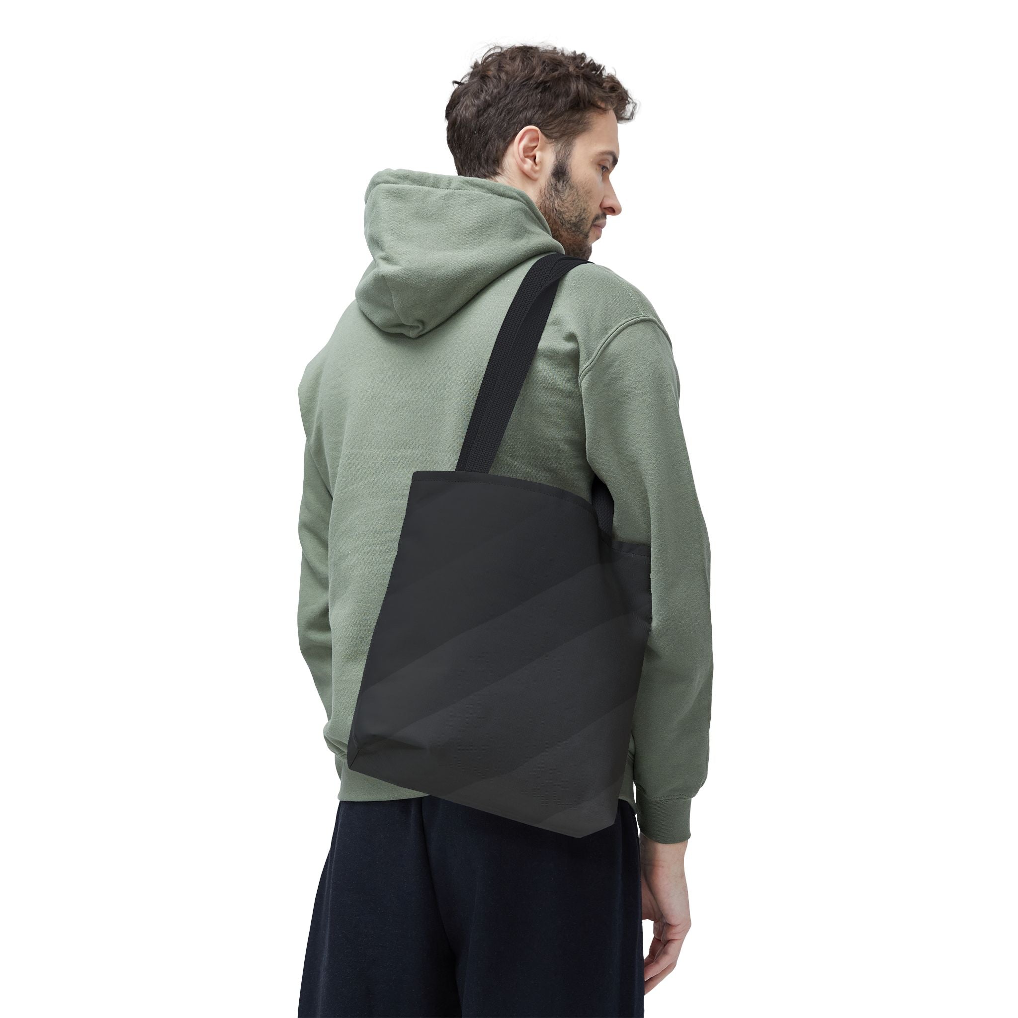 Diagonal Gray Stripes Tote Bag | All-Over Print