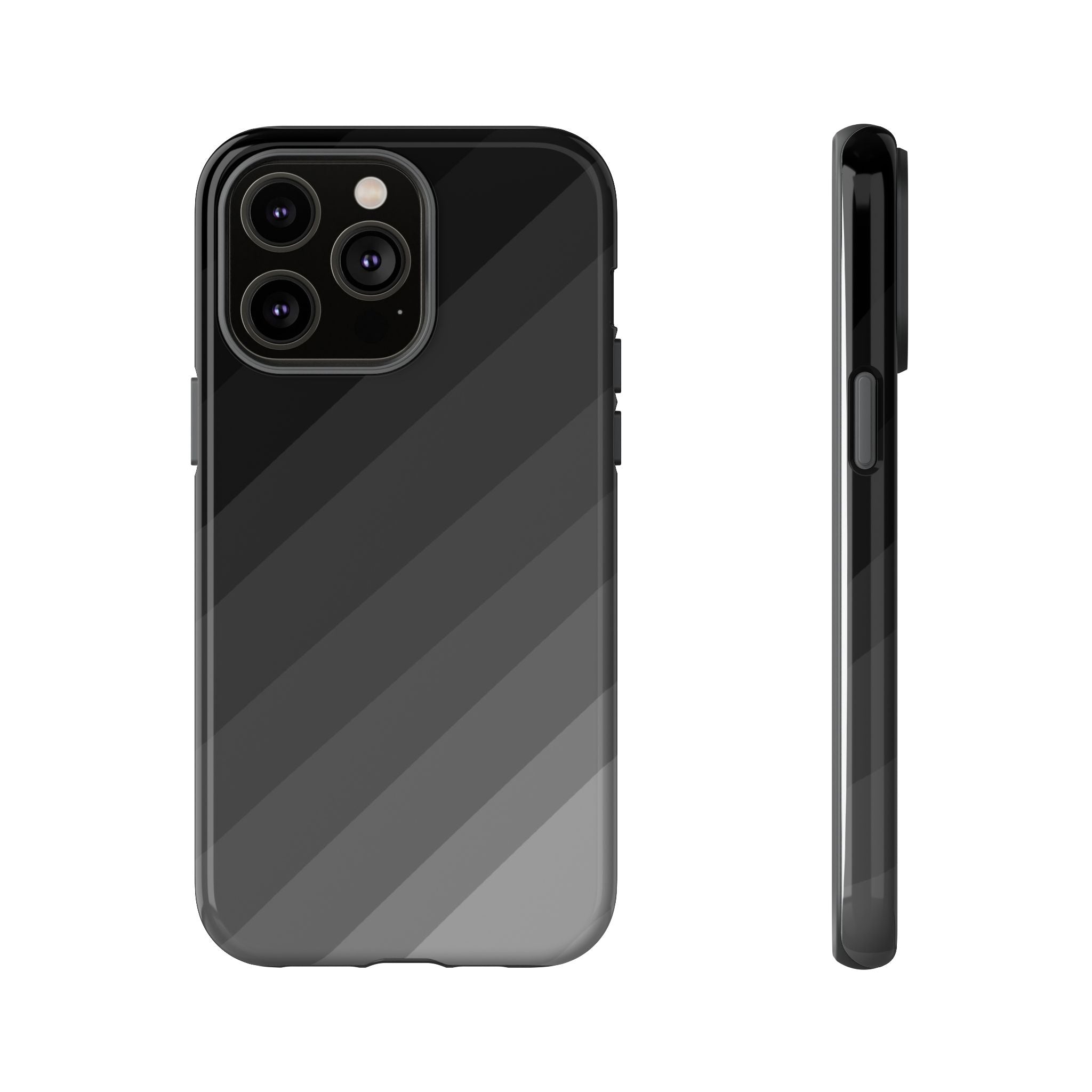 Monochrome Diagonal Stripes Phone Case