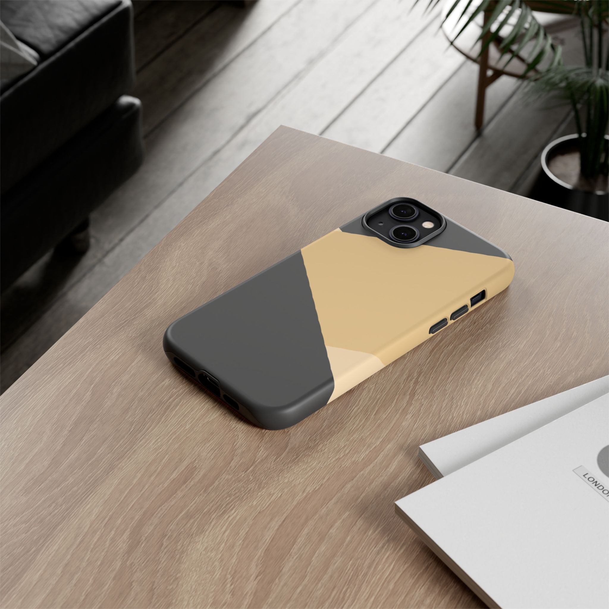 Geometric Beige Triangle Phone Case | Tough Protective Case