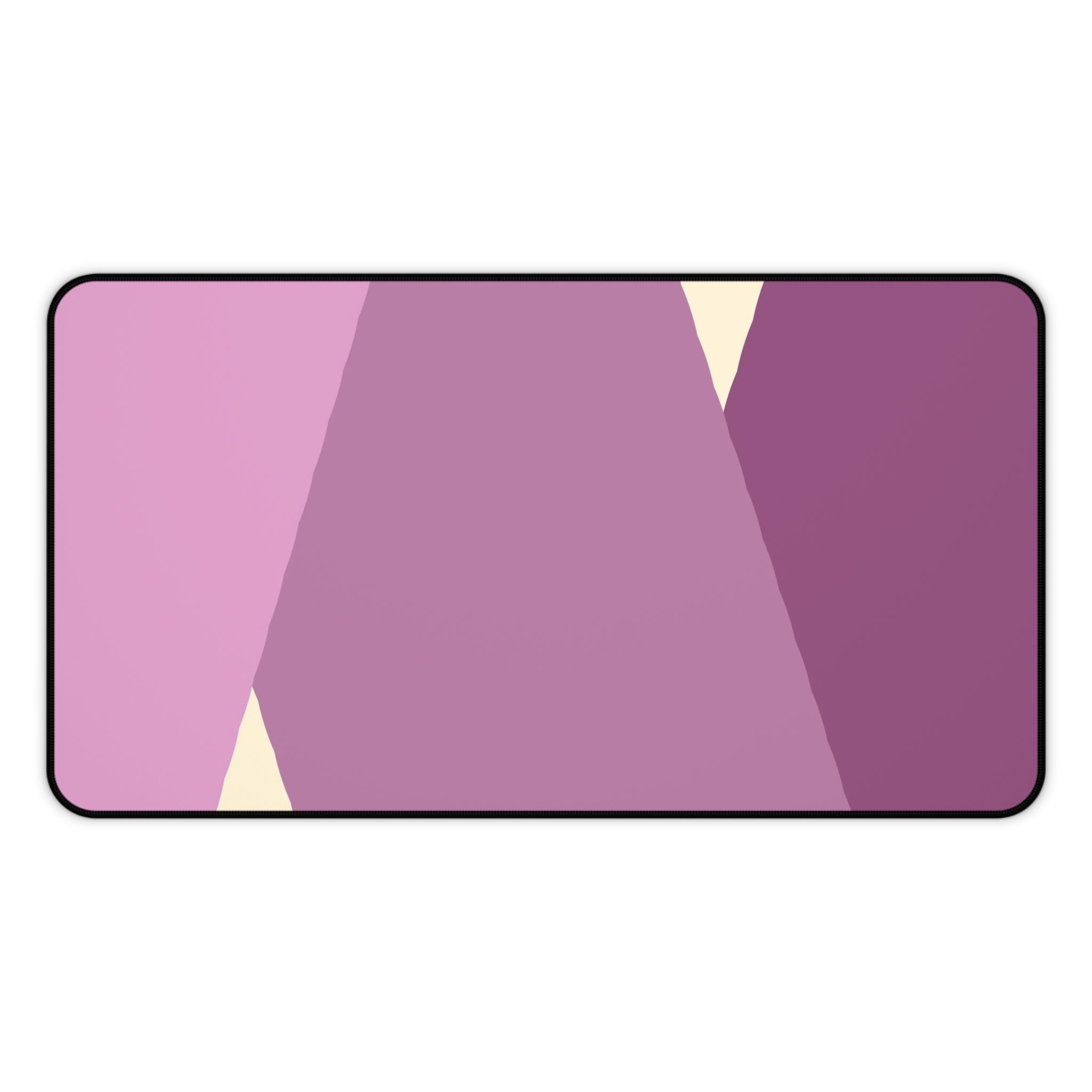 Geometric Pink Triangle Pattern Desk Mat | Modern Lavender Mouse Pad