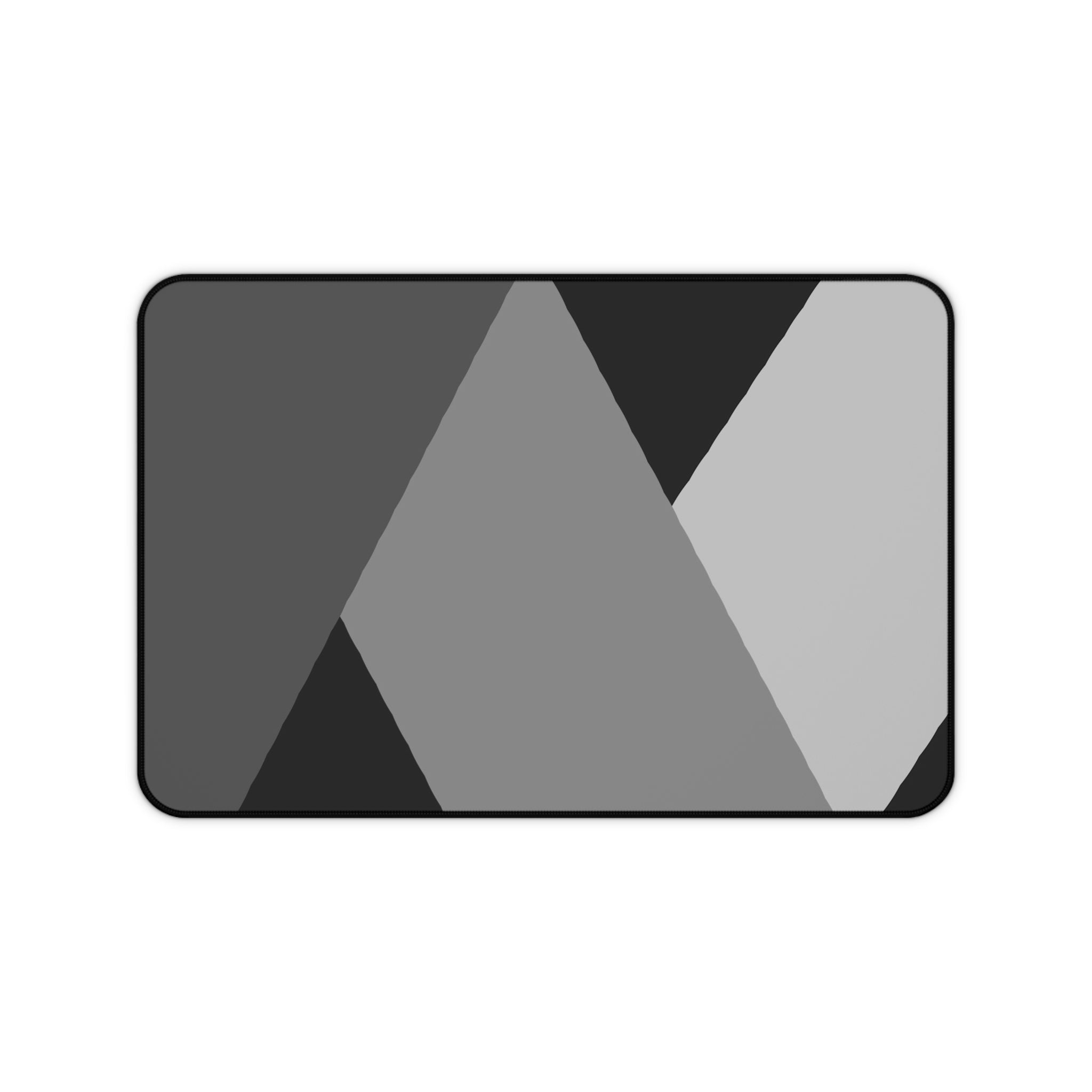 Geometric Gray Desk Mat – Minimalist Office Mouse Pad