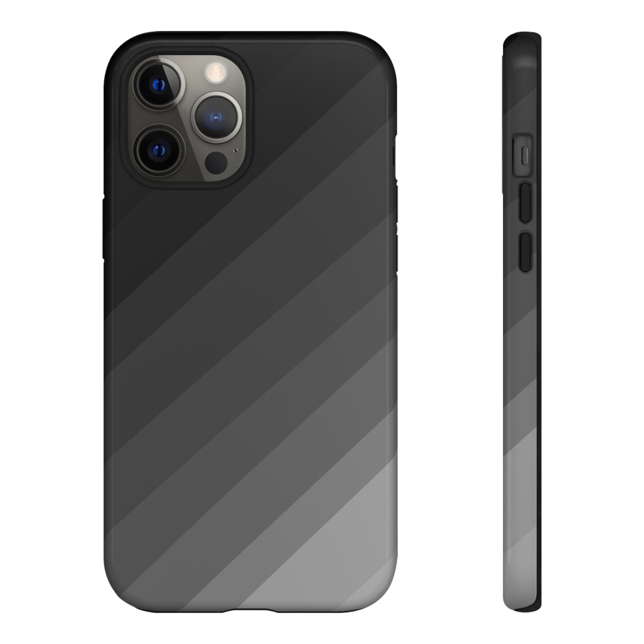 Monochrome Diagonal Stripes Phone Case
