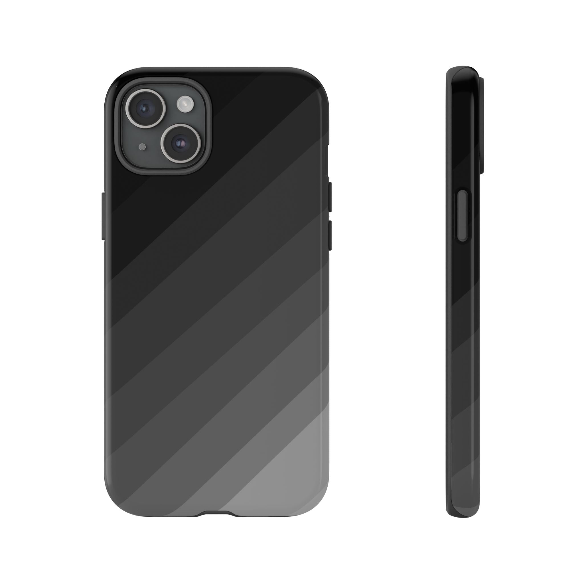 Monochrome Diagonal Stripes Phone Case