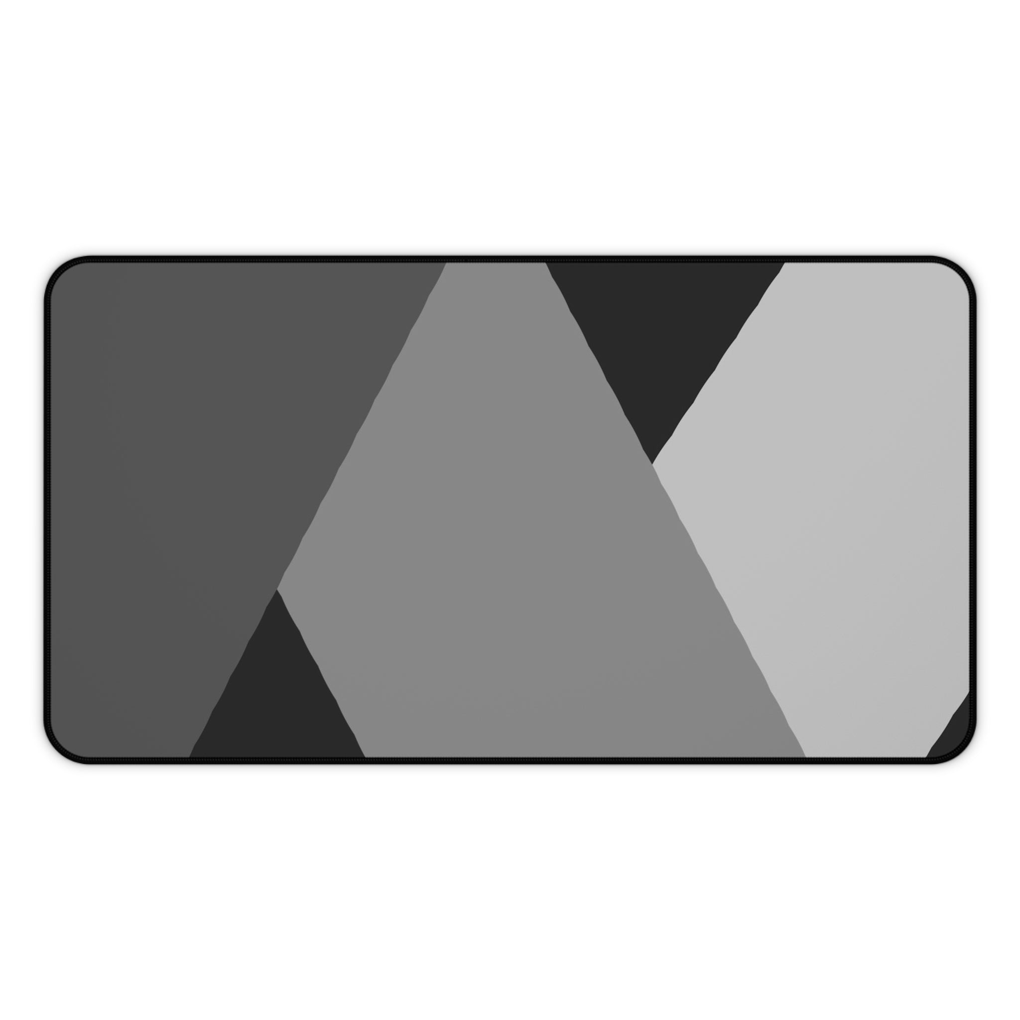Geometric Gray Desk Mat – Minimalist Office Mouse Pad