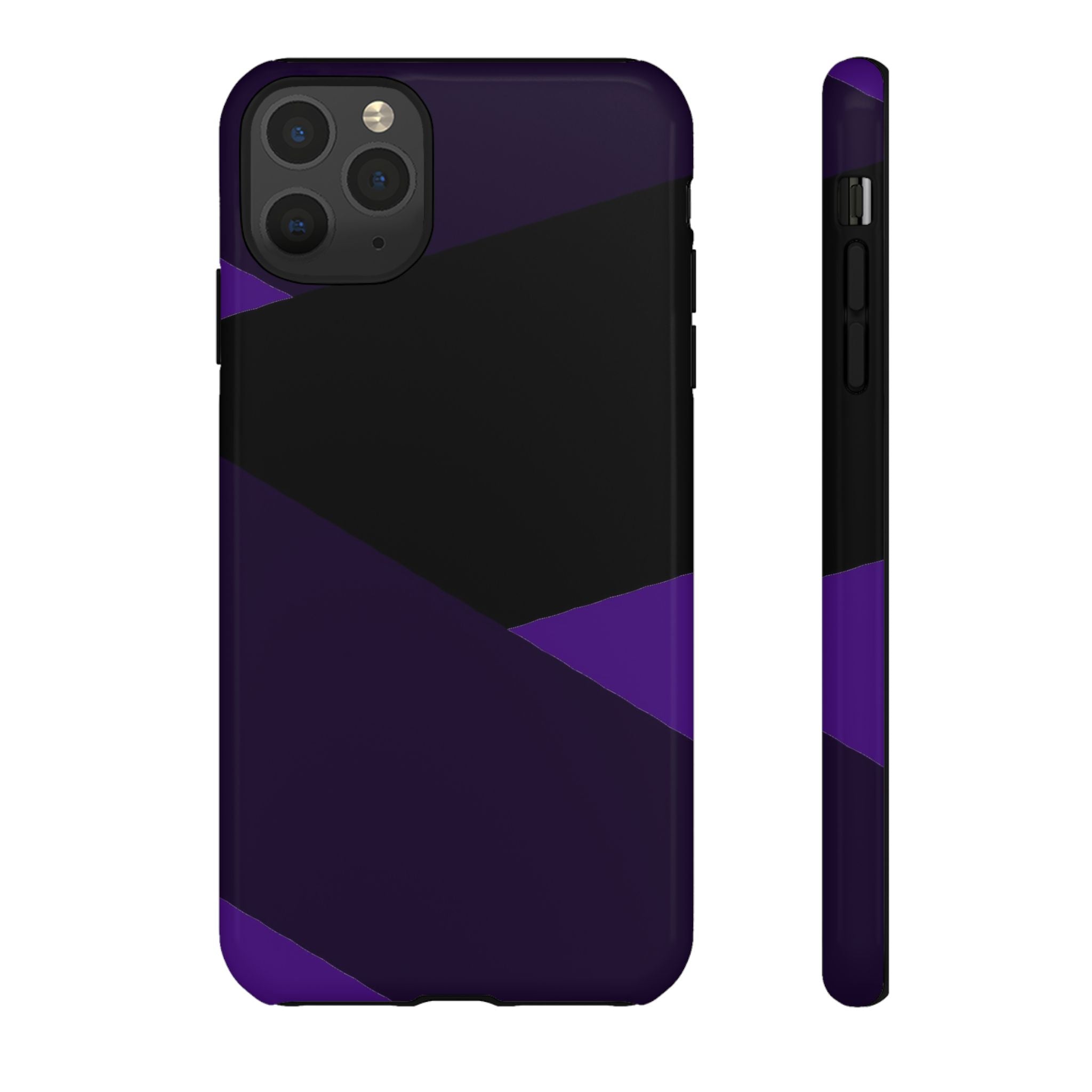 Purple Geometric Tough Phone Case — Slim Protective iPhone Cover