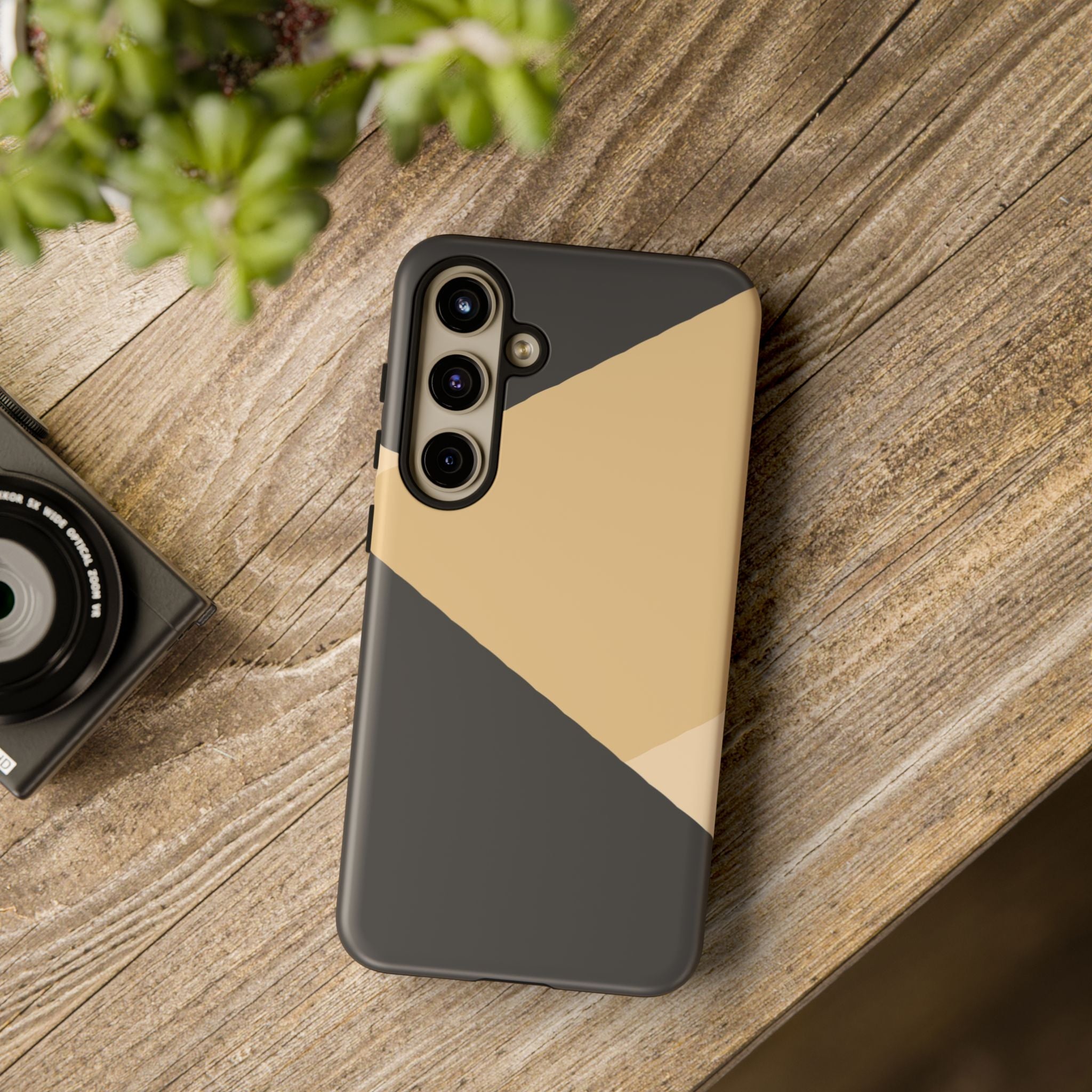 Geometric Beige Triangle Phone Case | Tough Protective Case