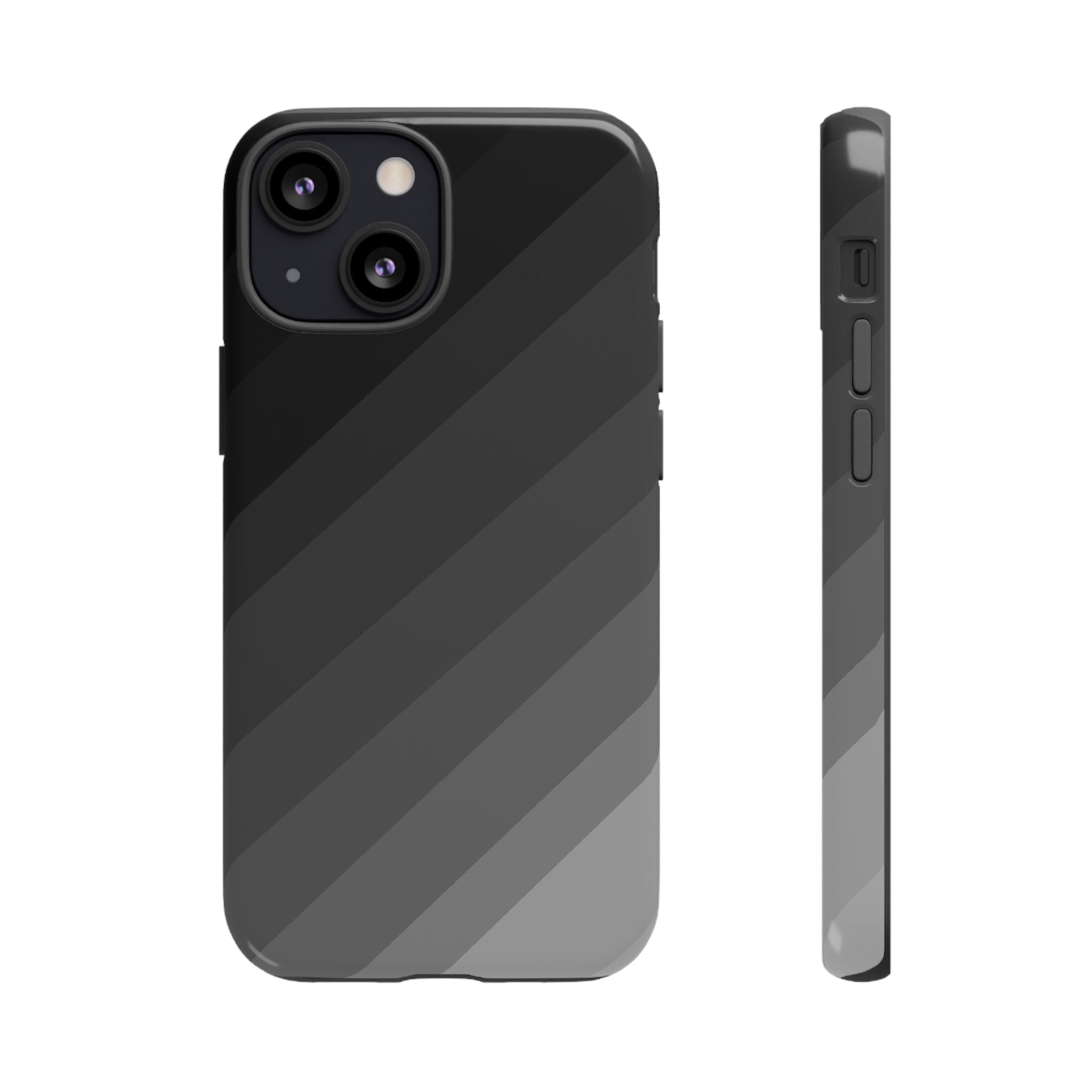 Monochrome Diagonal Stripes Phone Case