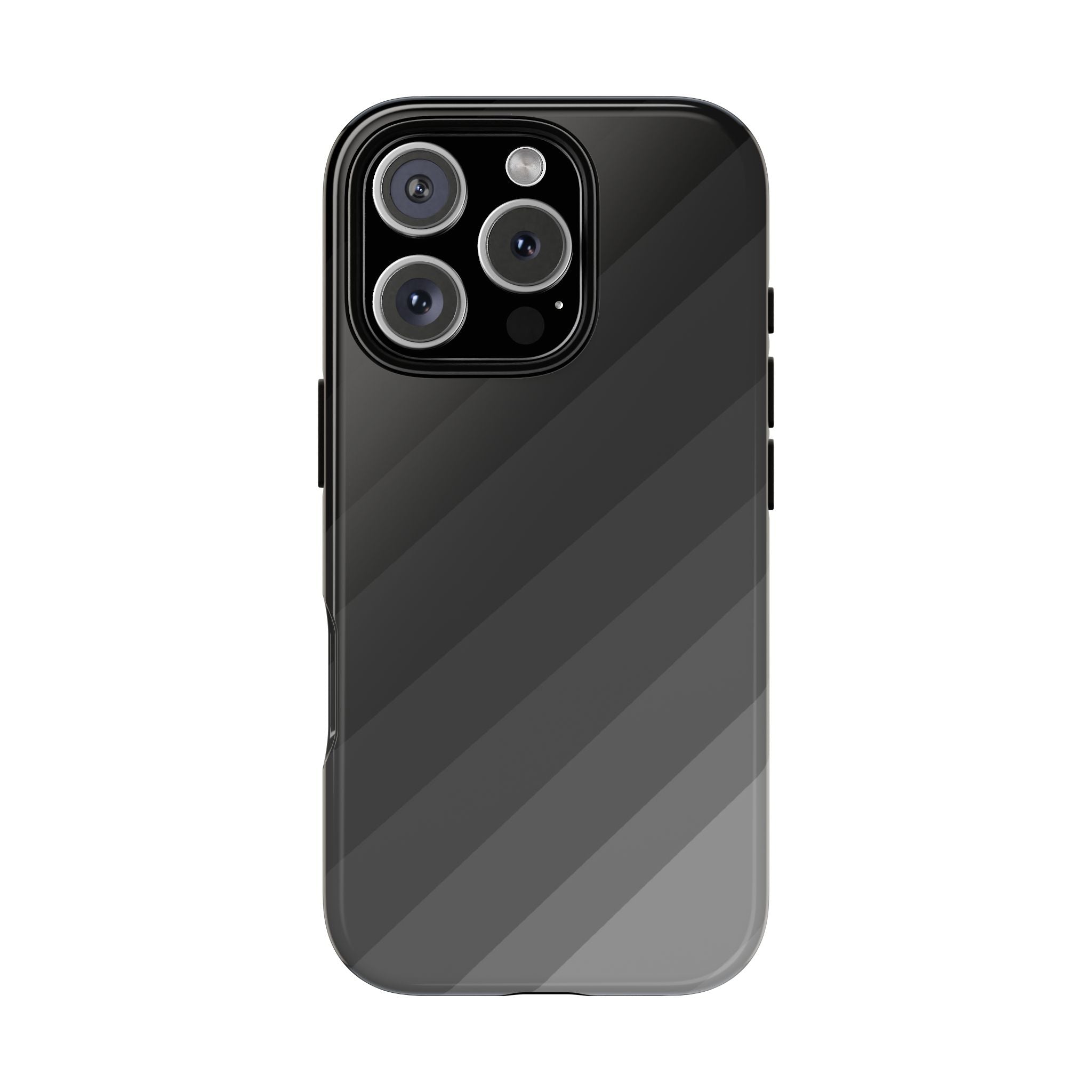 Monochrome Diagonal Stripes Phone Case