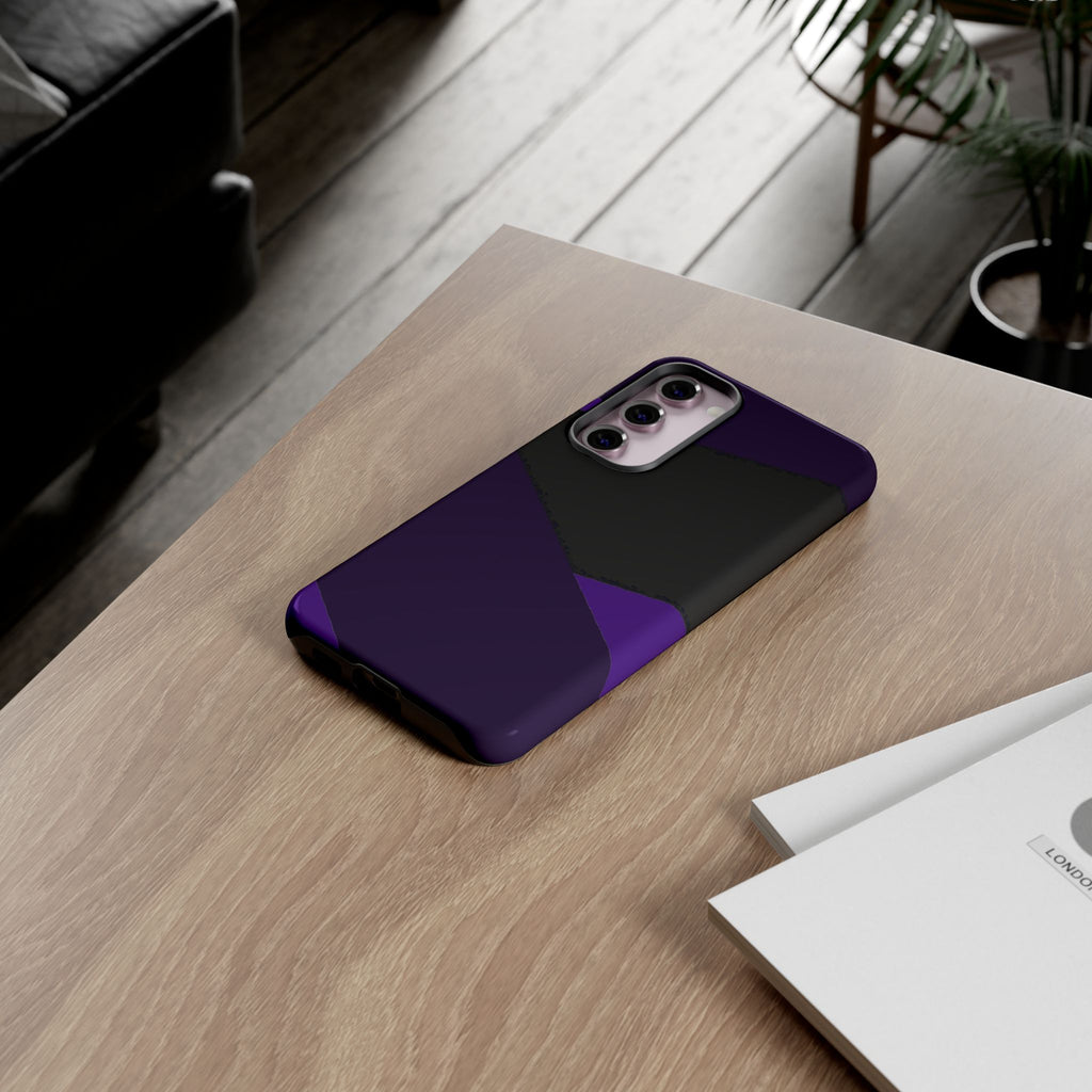 Purple Geometric Tough Phone Case — Slim Protective iPhone Cover
