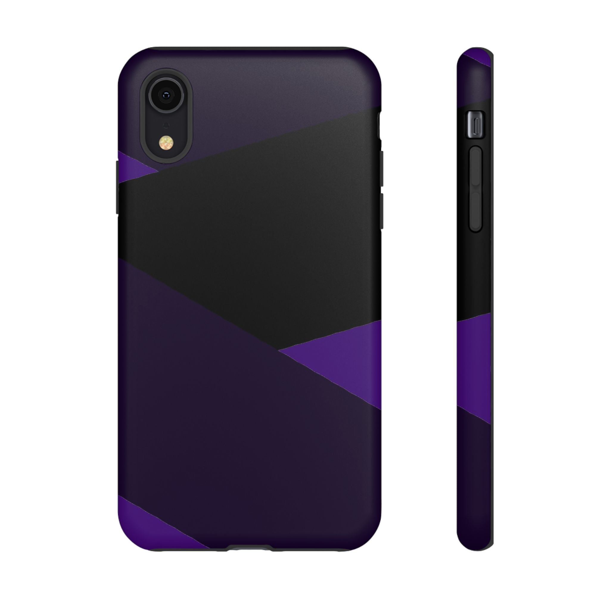 Purple Geometric Tough Phone Case — Slim Protective iPhone Cover