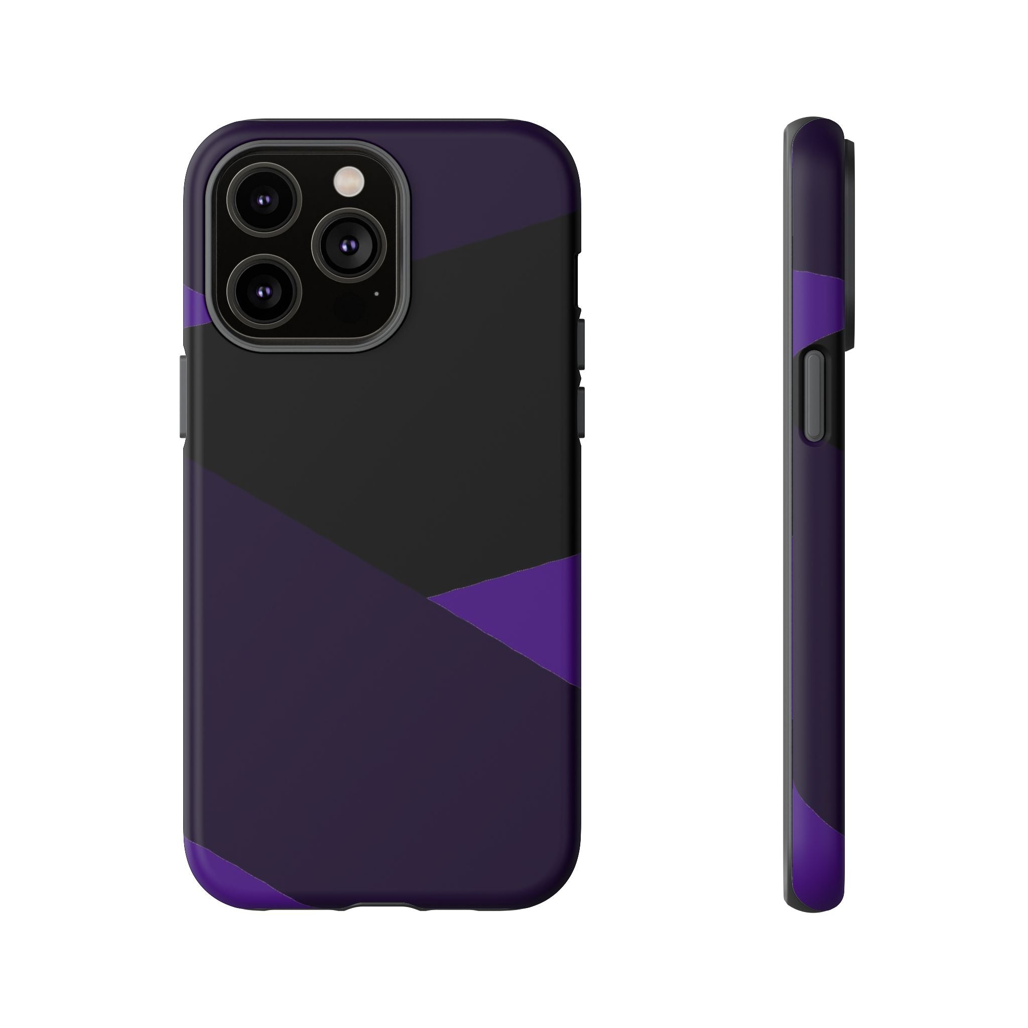 Purple Geometric Tough Phone Case — Slim Protective iPhone Cover