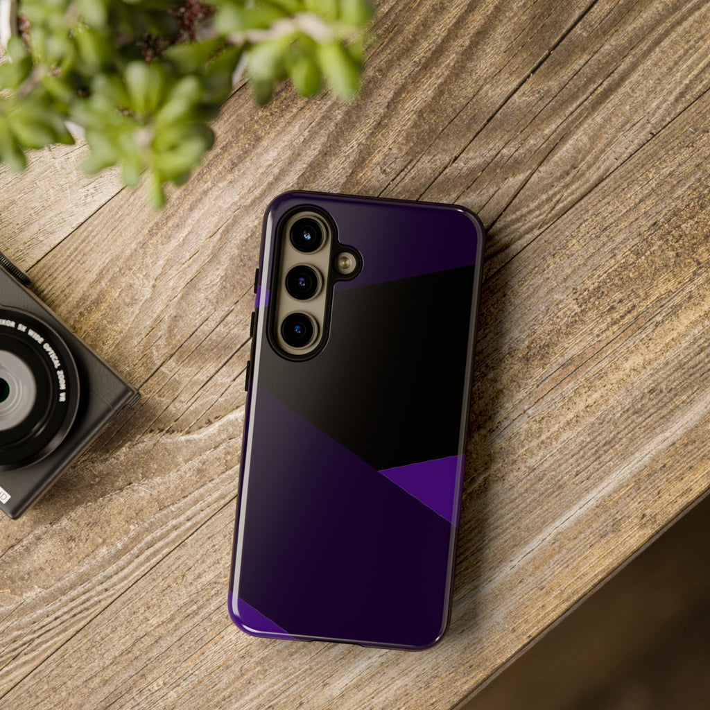 Purple Geometric Tough Phone Case — Slim Protective iPhone Cover