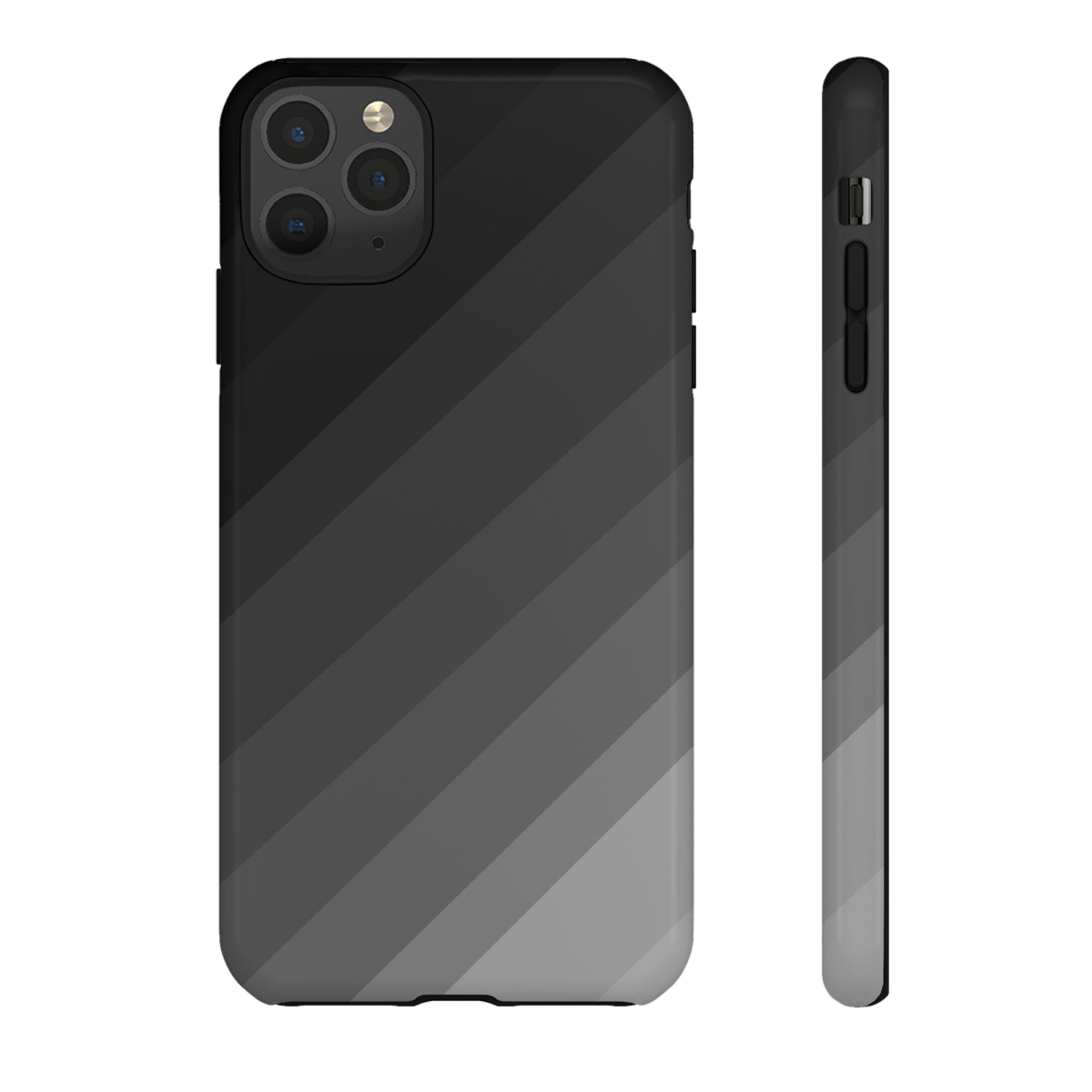 Monochrome Diagonal Stripes Phone Case