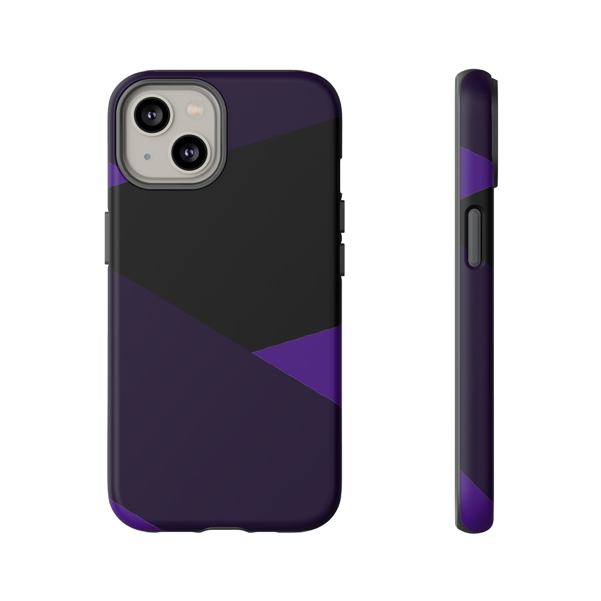 Purple Geometric Tough Phone Case — Slim Protective iPhone Cover