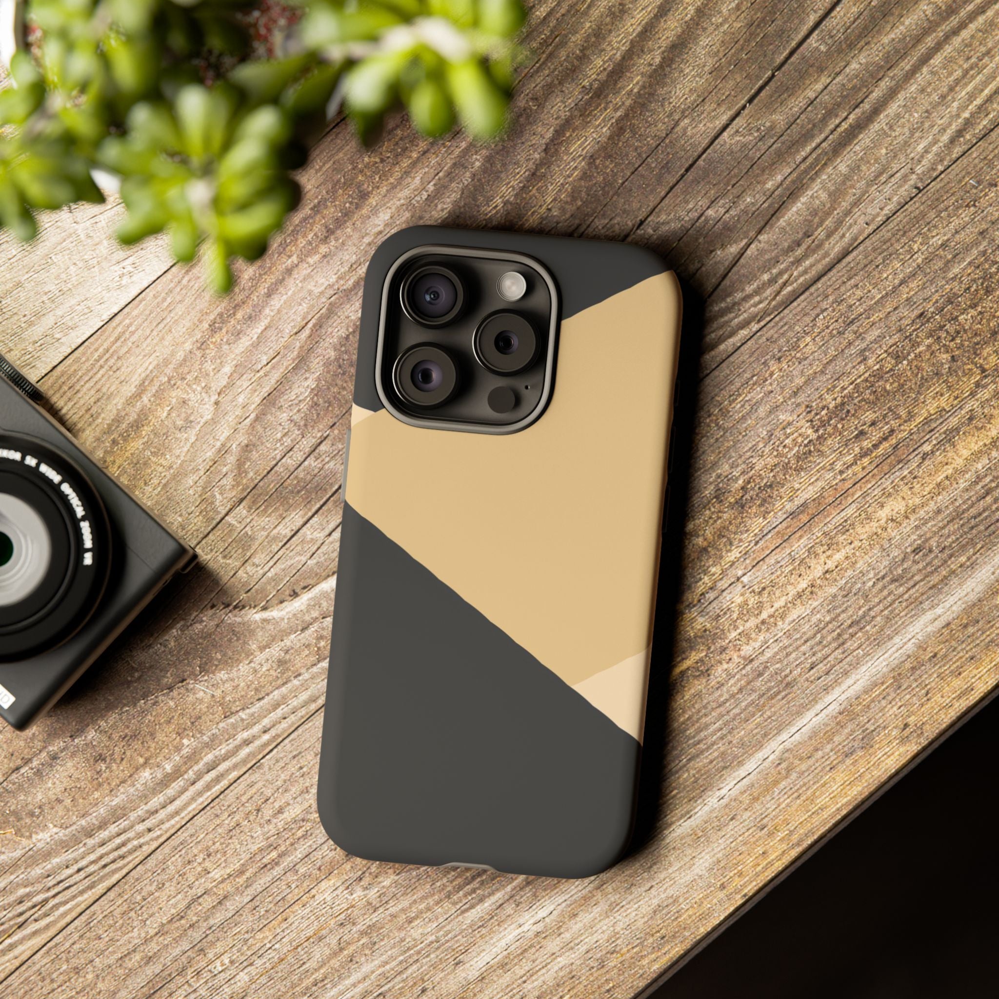 Geometric Beige Triangle Phone Case | Tough Protective Case