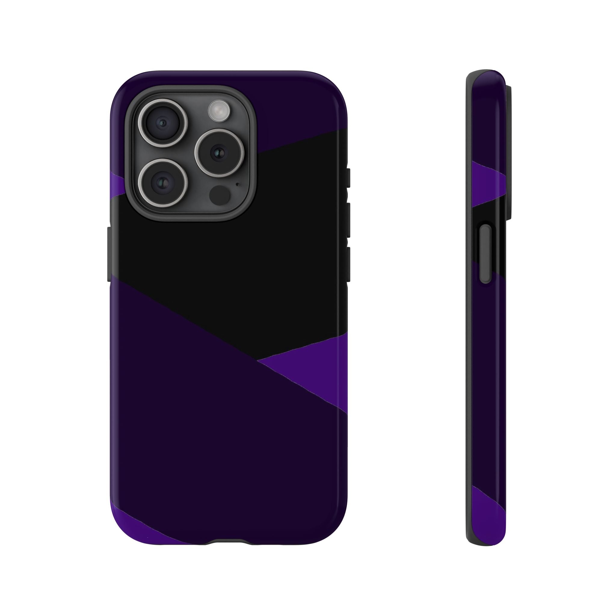 Purple Geometric Tough Phone Case — Slim Protective iPhone Cover