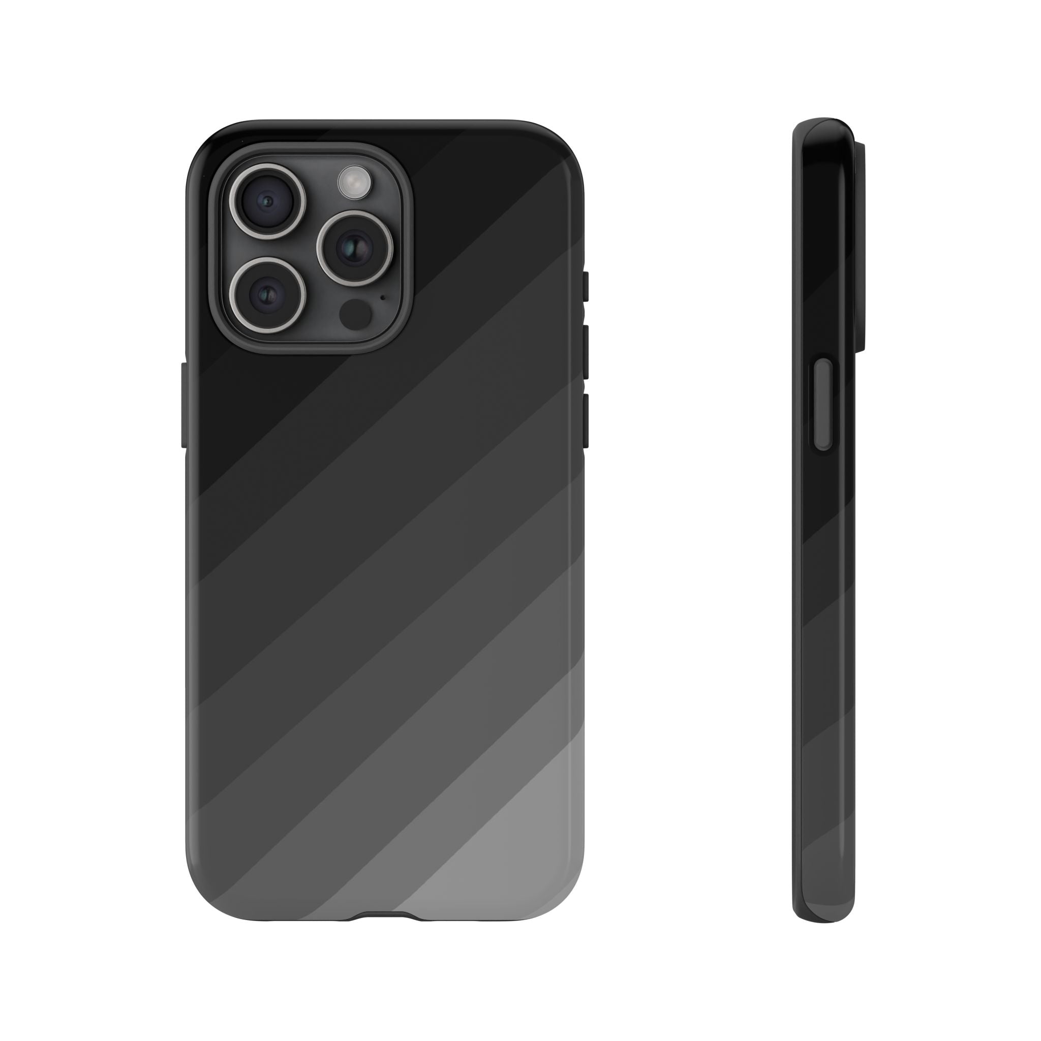 Monochrome Diagonal Stripes Phone Case