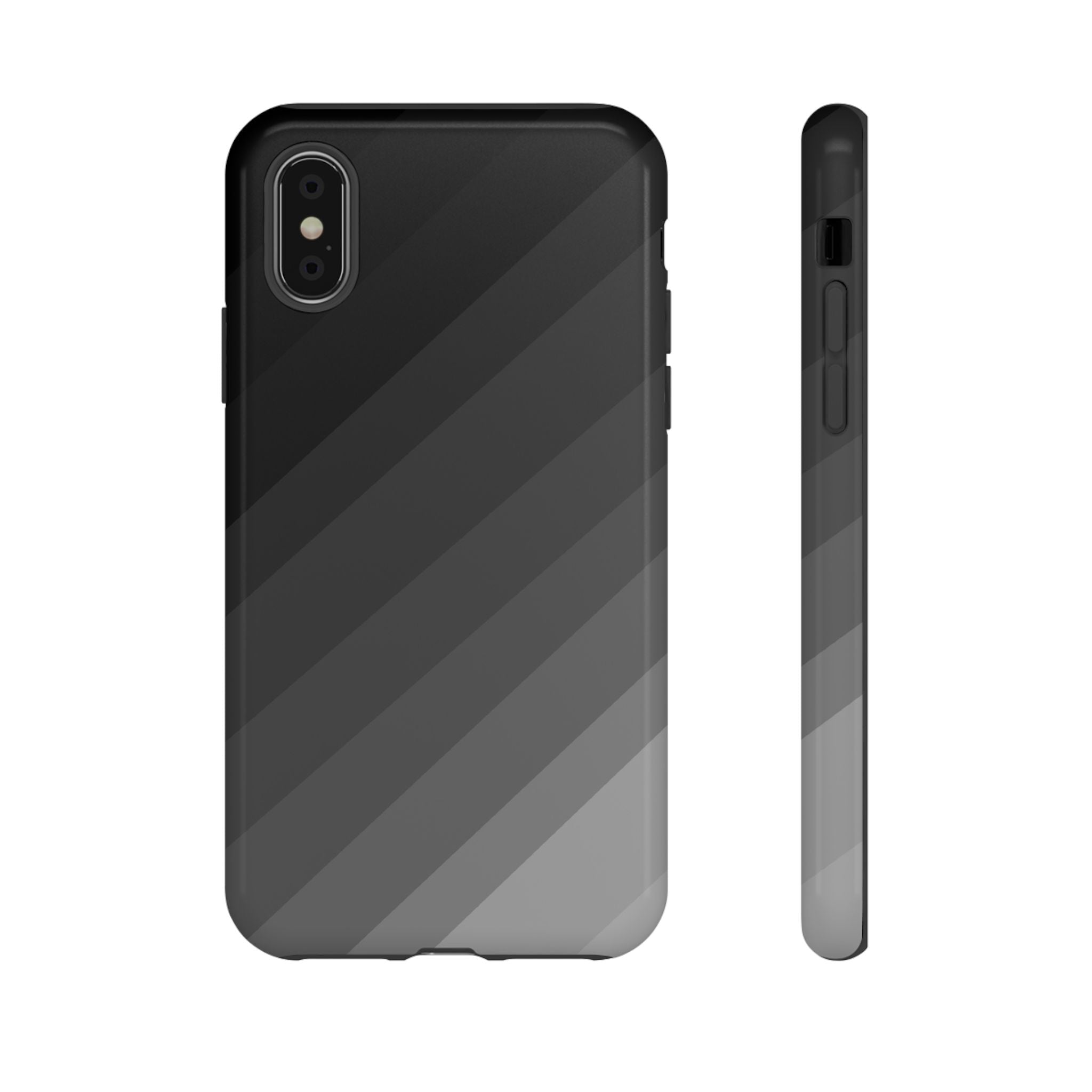 Monochrome Diagonal Stripes Phone Case
