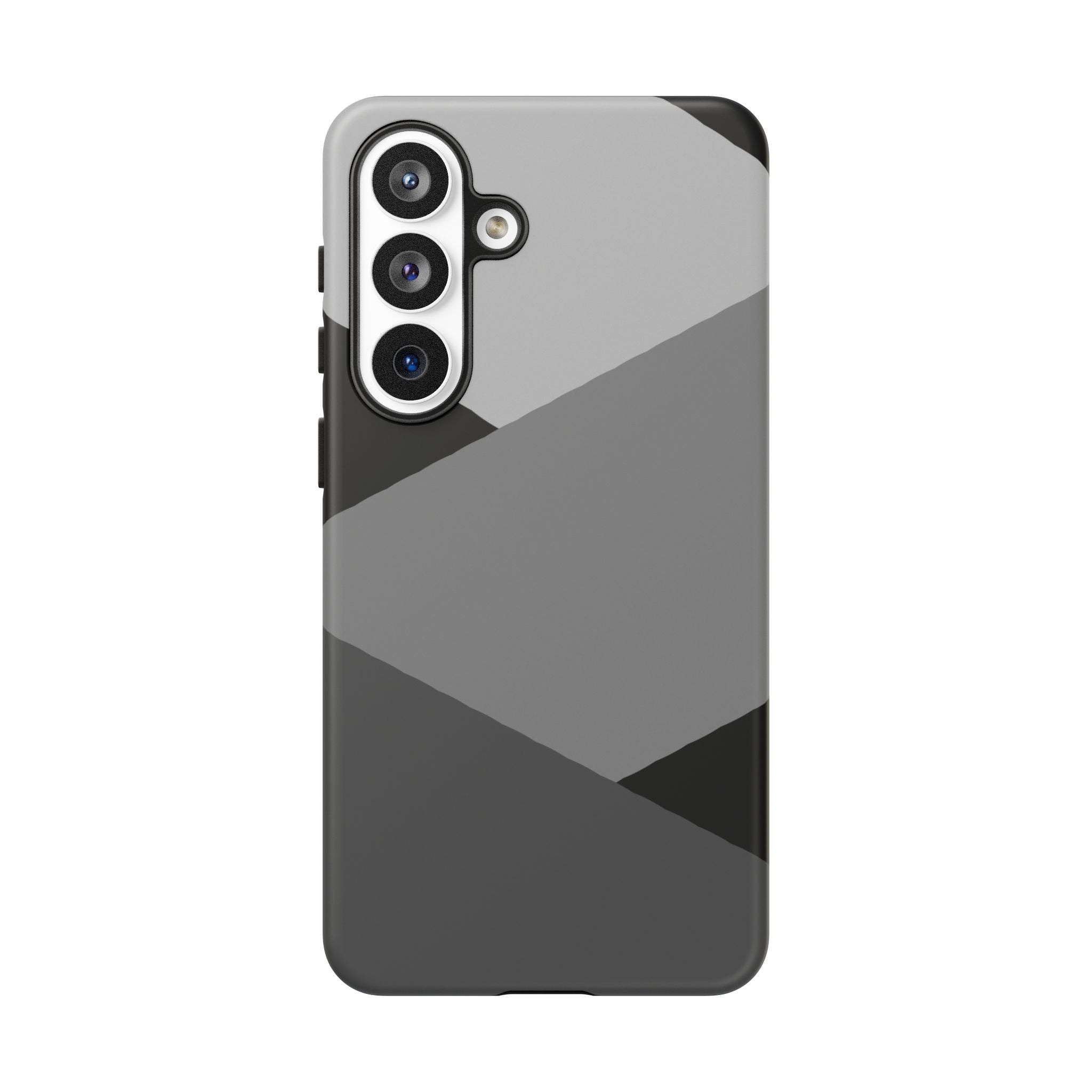 Geometric Gray Tough Phone Case — Protective iPhone Cover with Modern Minimalist Design