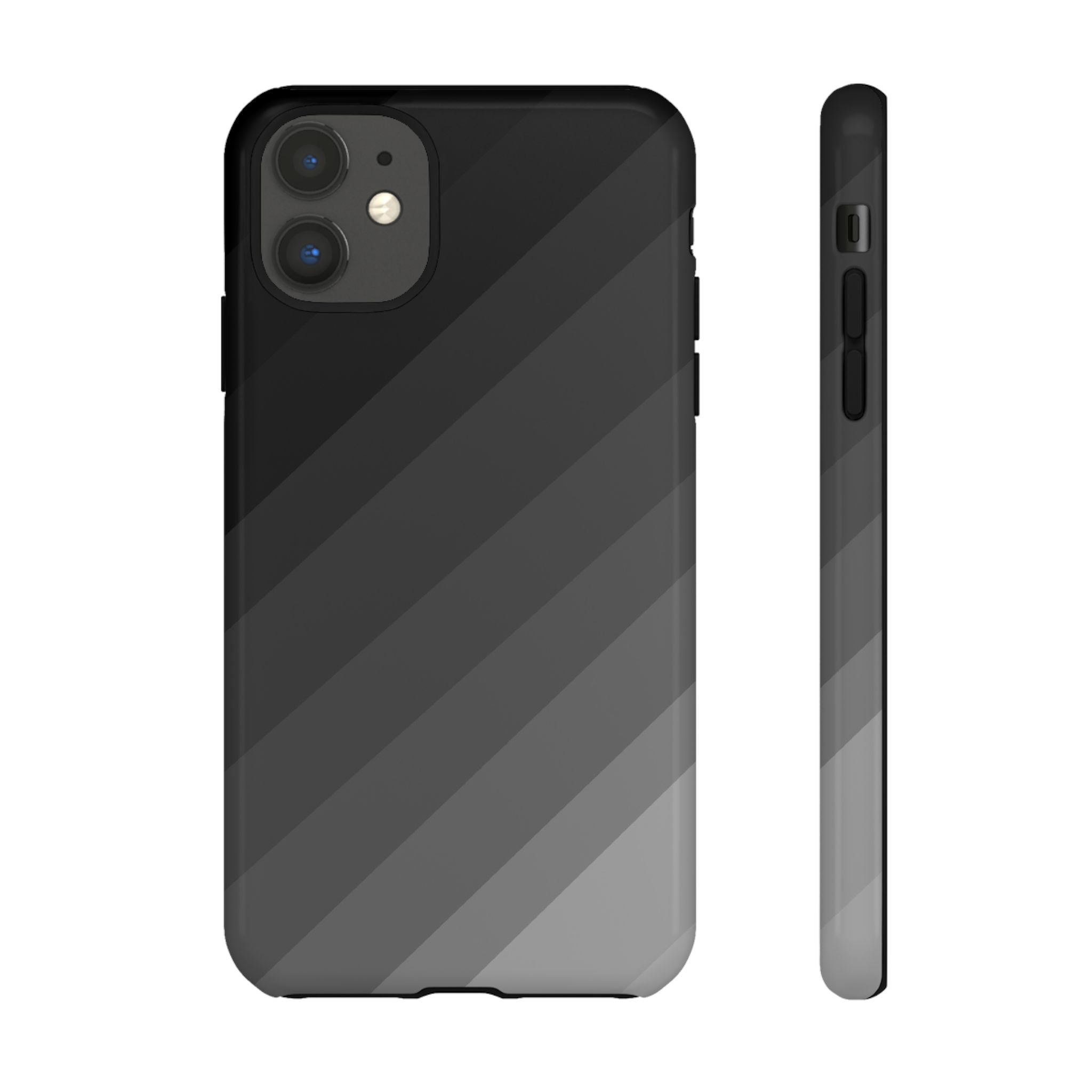 Monochrome Diagonal Stripes Phone Case