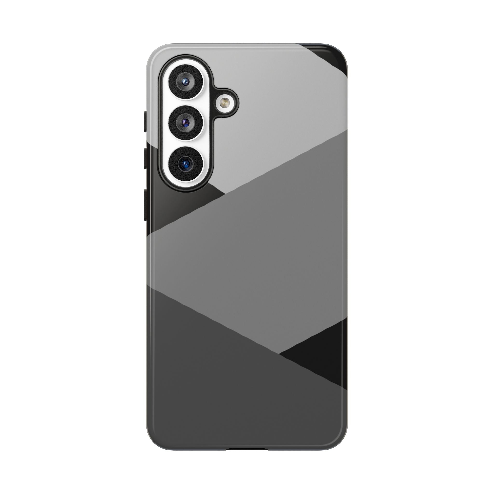 Geometric Gray Tough Phone Case — Protective iPhone Cover with Modern Minimalist Design