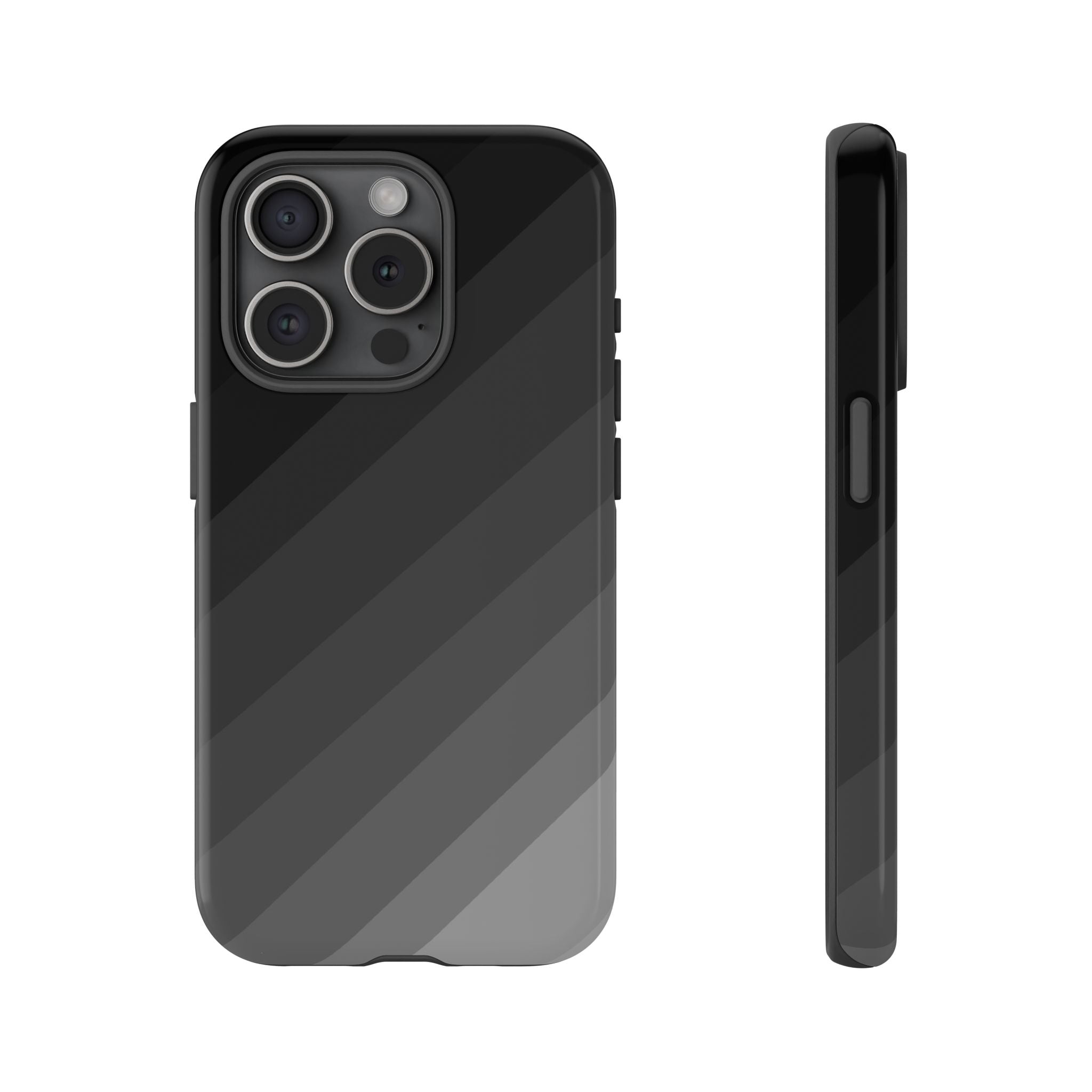 Monochrome Diagonal Stripes Phone Case