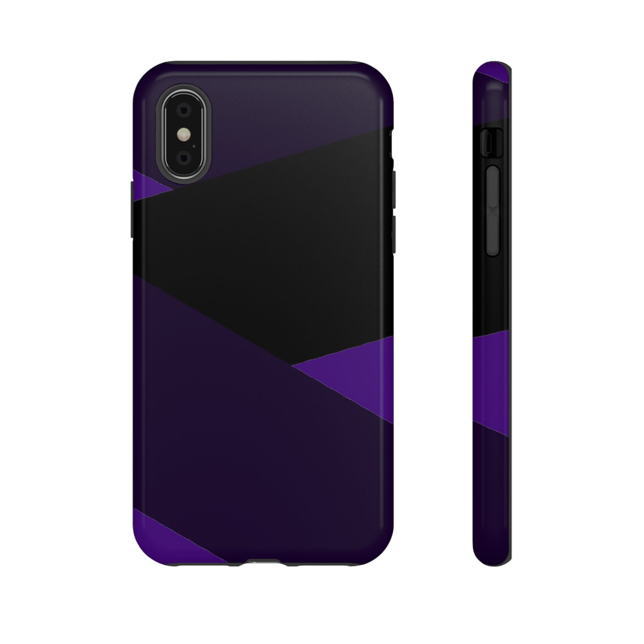 Purple Geometric Tough Phone Case — Slim Protective iPhone Cover