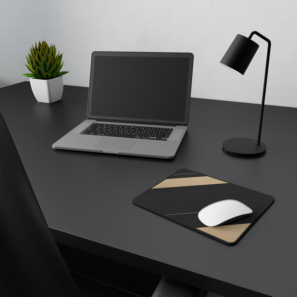 Sleek Black & Gold Gaming Mouse Pad — Non-Slip Precision Desk Mat