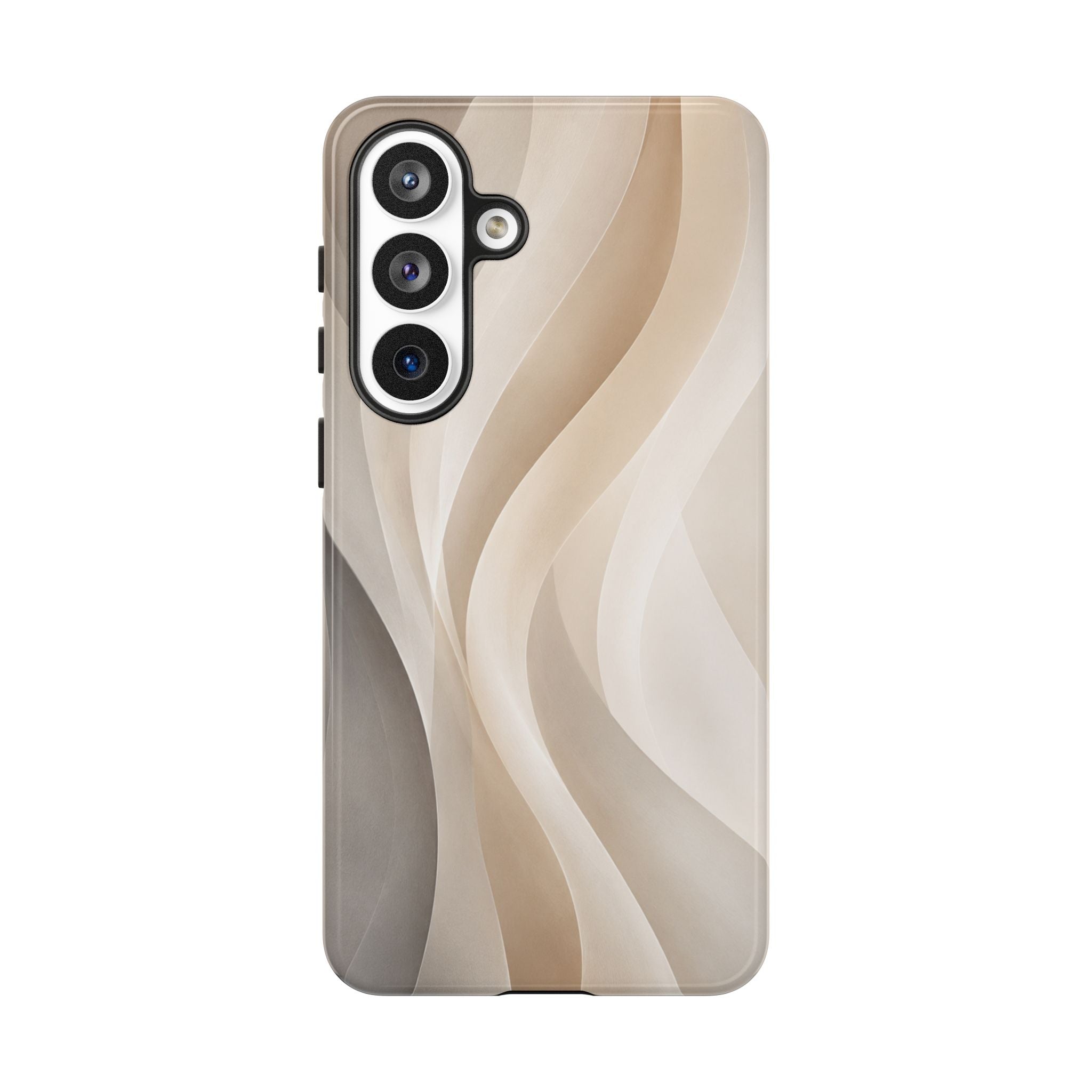 Abstract Beige Waves Phone Case — Protective Tough Case